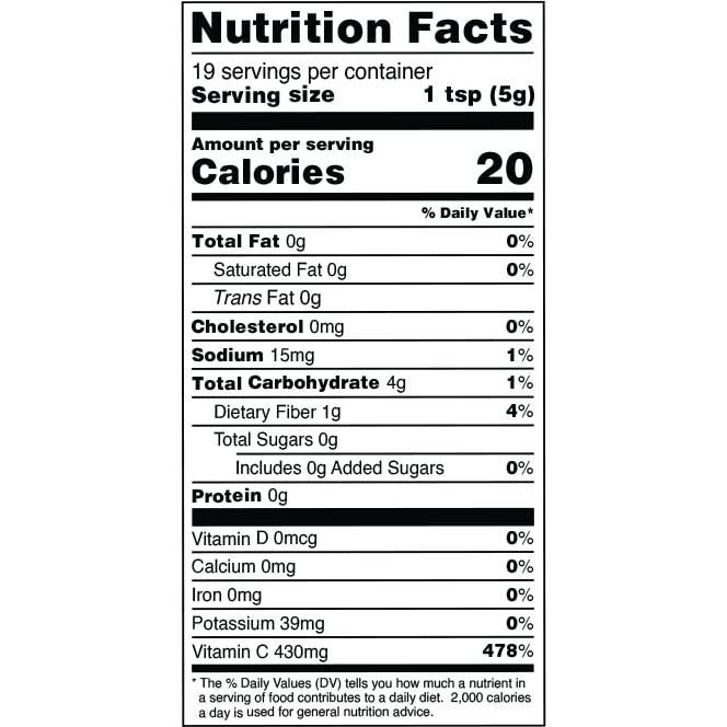 Polvo de Camu Camu Orgánico Terrasoul 99g - Vitamina C Natural