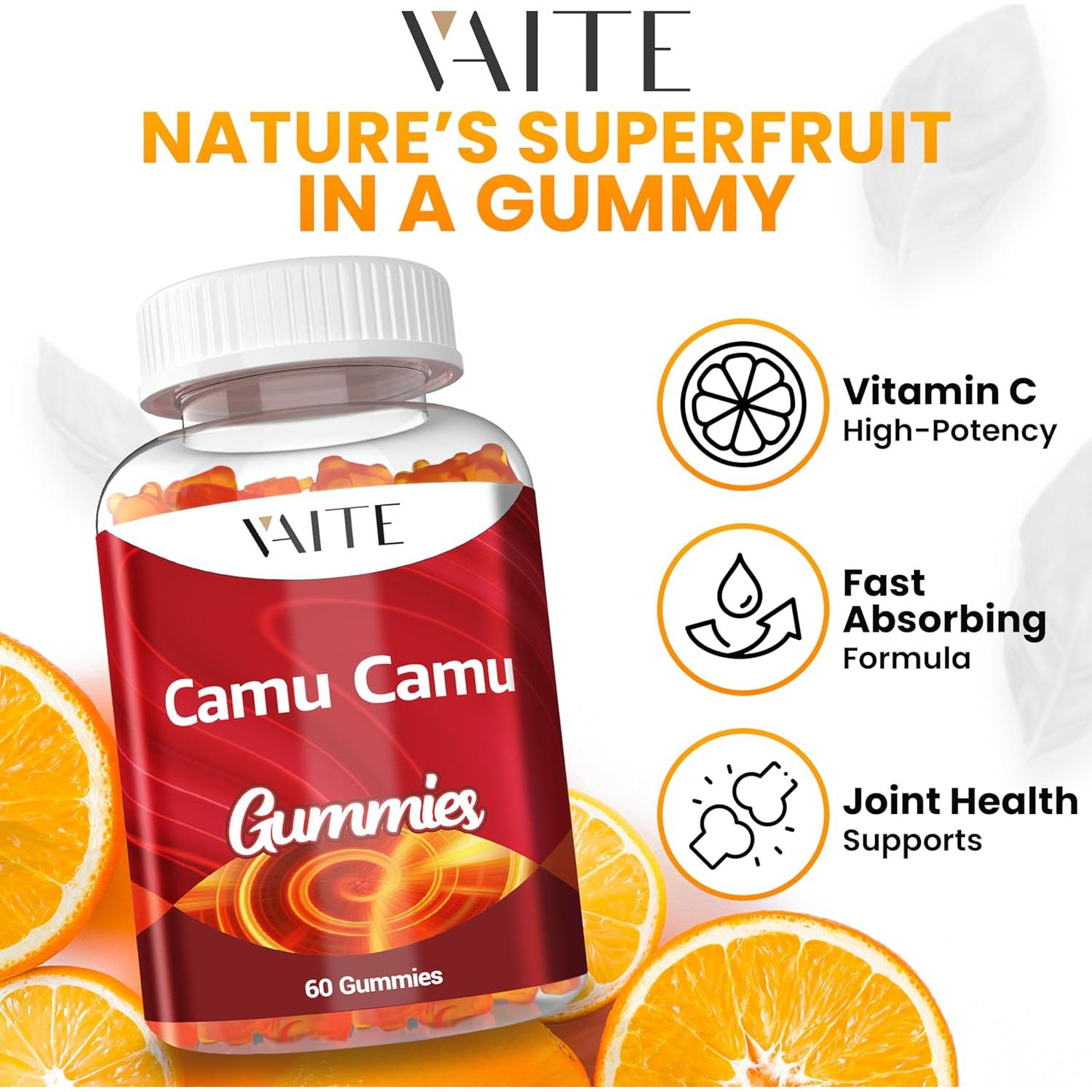 Gomitas de Camu Camu VAITE con Vitamina C - 60 Masticables Veganas