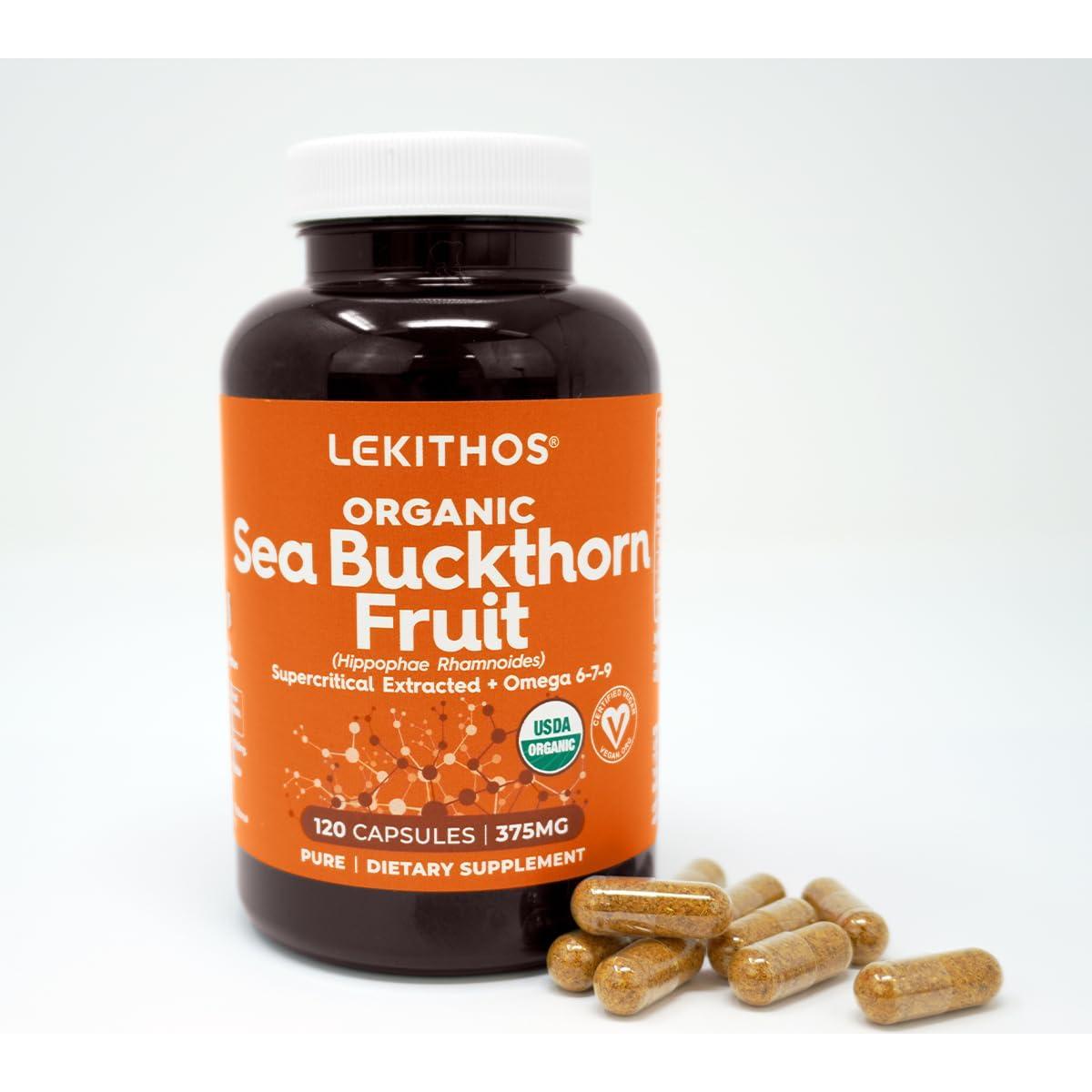Cápsulas de Espino Marino Orgánico Lekithos 120 Unidades 1125mg
