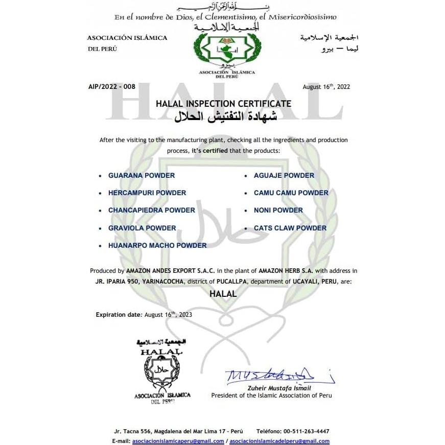 Polvo de Fruta Camu Camu Amazon Andes - 215g - Rico en Vitamina C