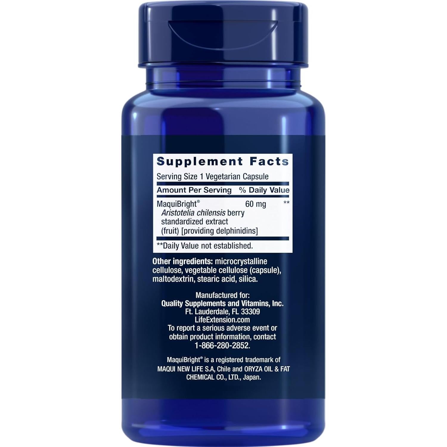 Soporte para lágrimas MaquiBright 60 mg 30 cápsulas vegetarianas