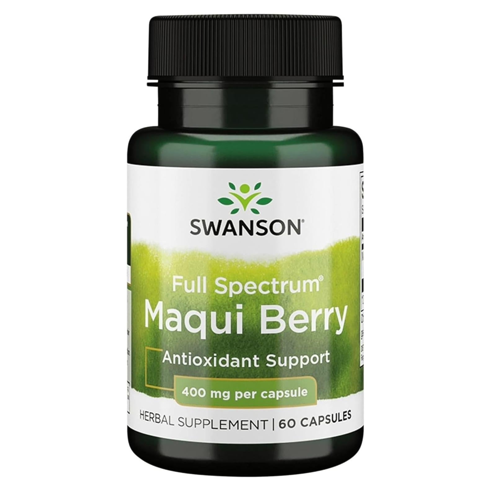 Suplemento Antioxidante Swanson Maqui Berry 400 mg 60 Cápsulas