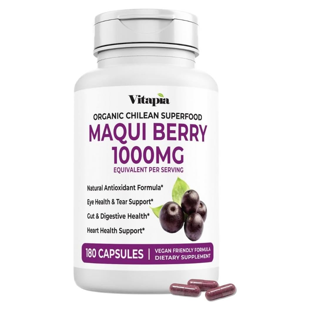 Vitapia Maqui Berry 1000mg - Suplemento Vegano 180 Cápsulas