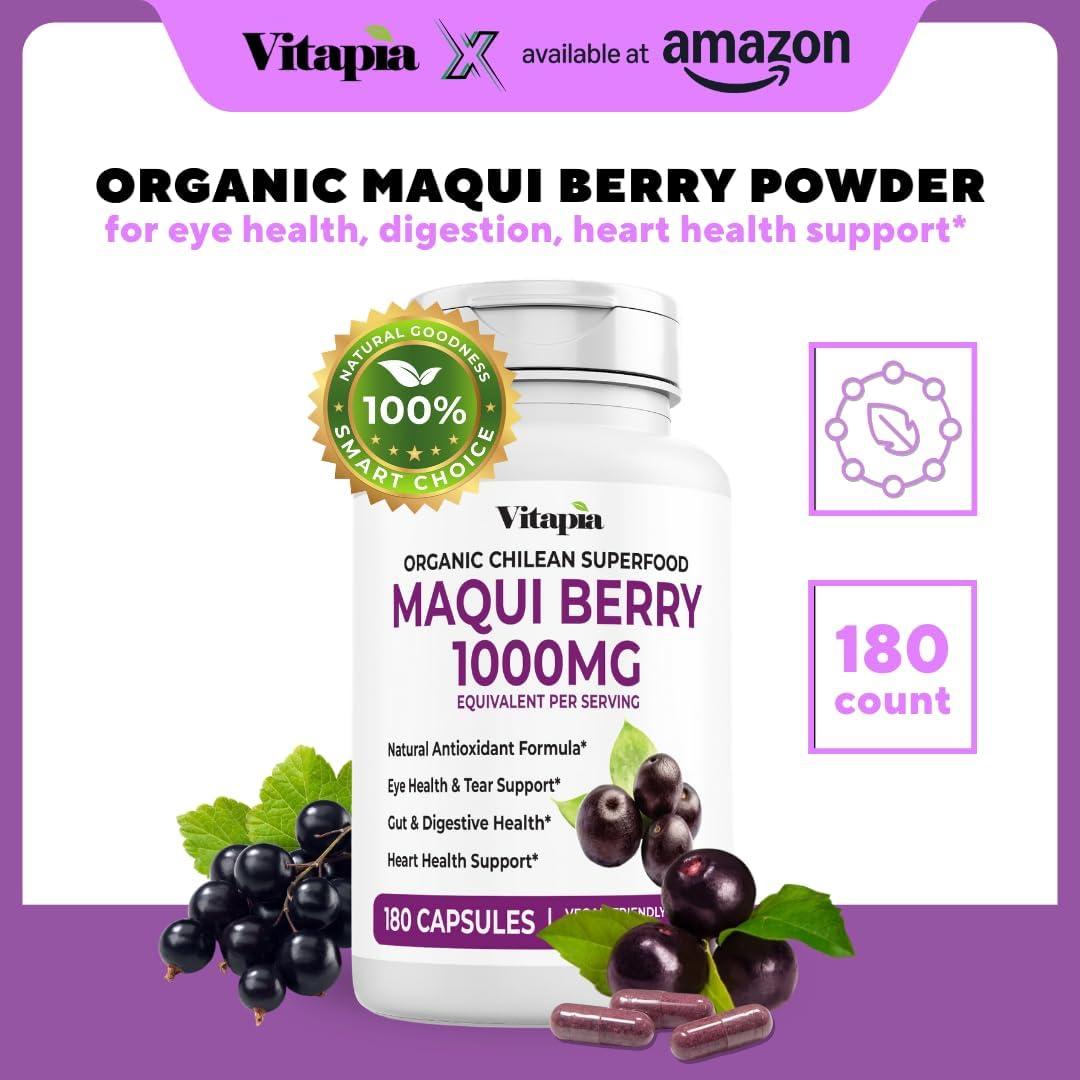 Vitapia Maqui Berry 1000mg - Suplemento Vegano 180 Cápsulas