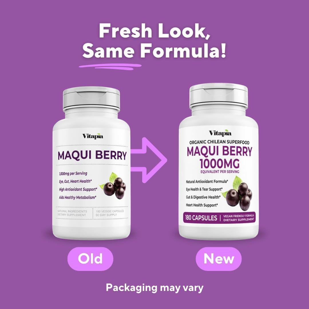 Vitapia Maqui Berry 1000mg - Suplemento Vegano 180 Cápsulas