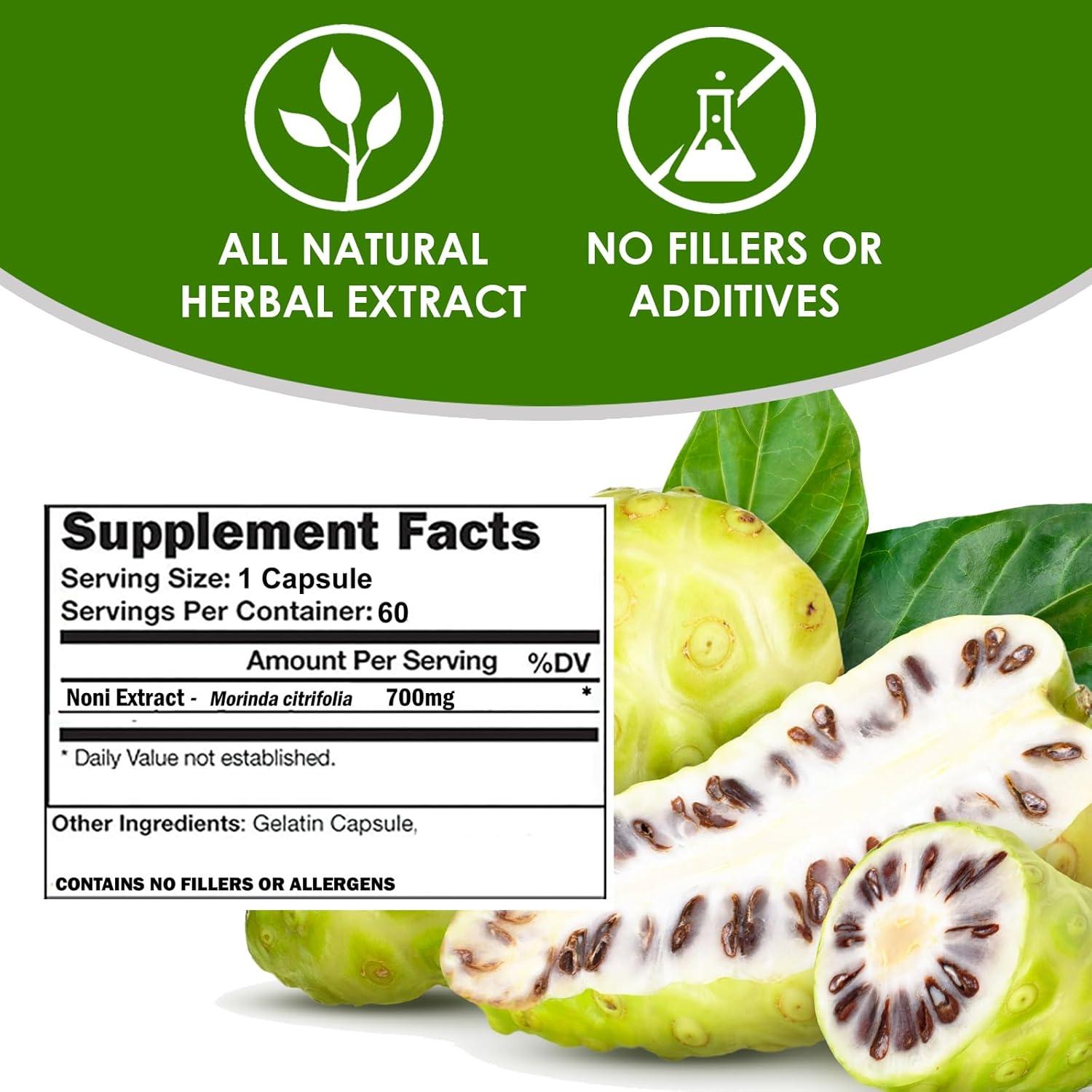 Cápsulas de Noni VH Nutrition 700mg Antioxidante 60 Unidades