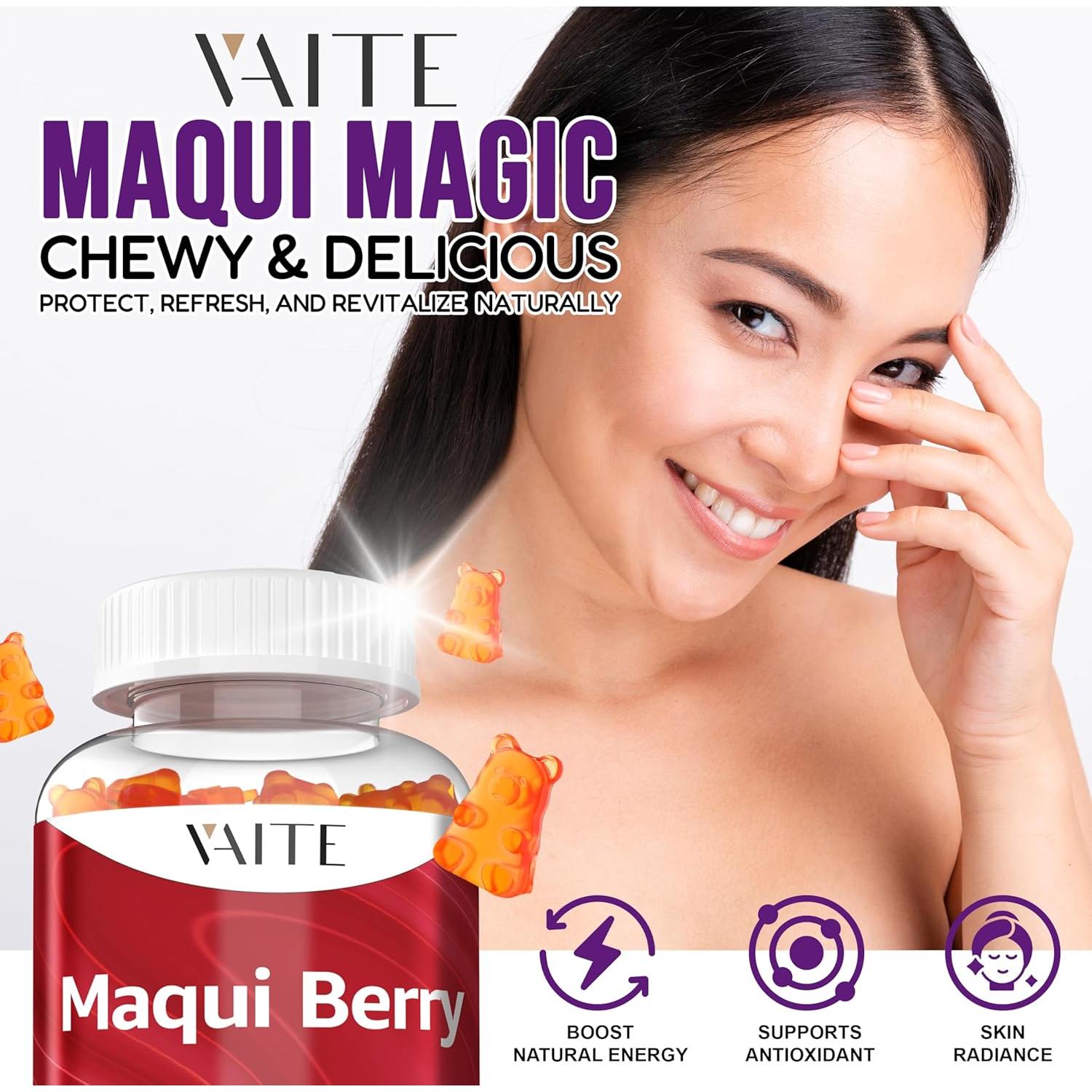 Gomitas Veganas de Maqui Berry 500mg - Suplemento Antioxidante