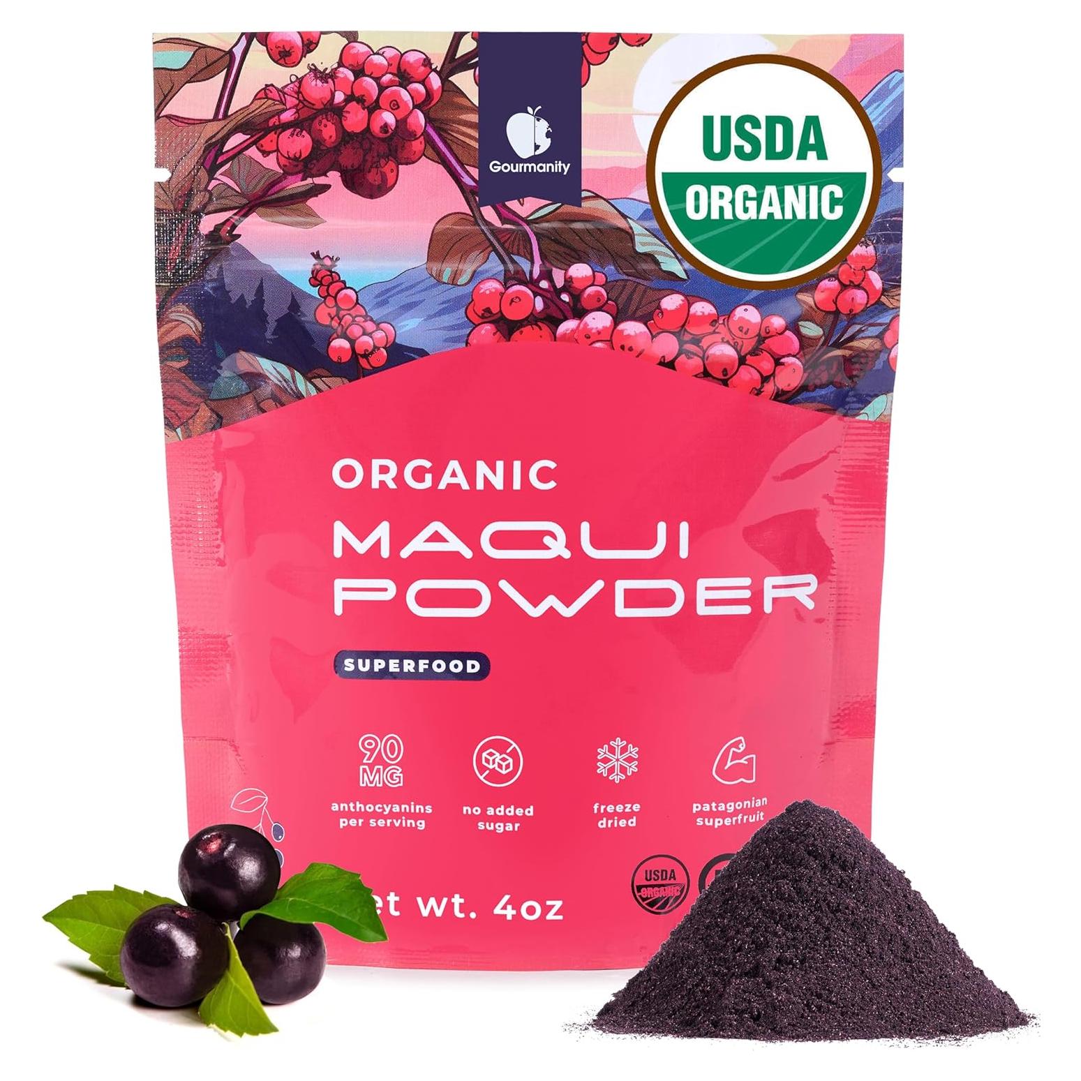 Polvo de Maqui Orgánico Gourmanity 113.4 g - Antioxidantes Puro