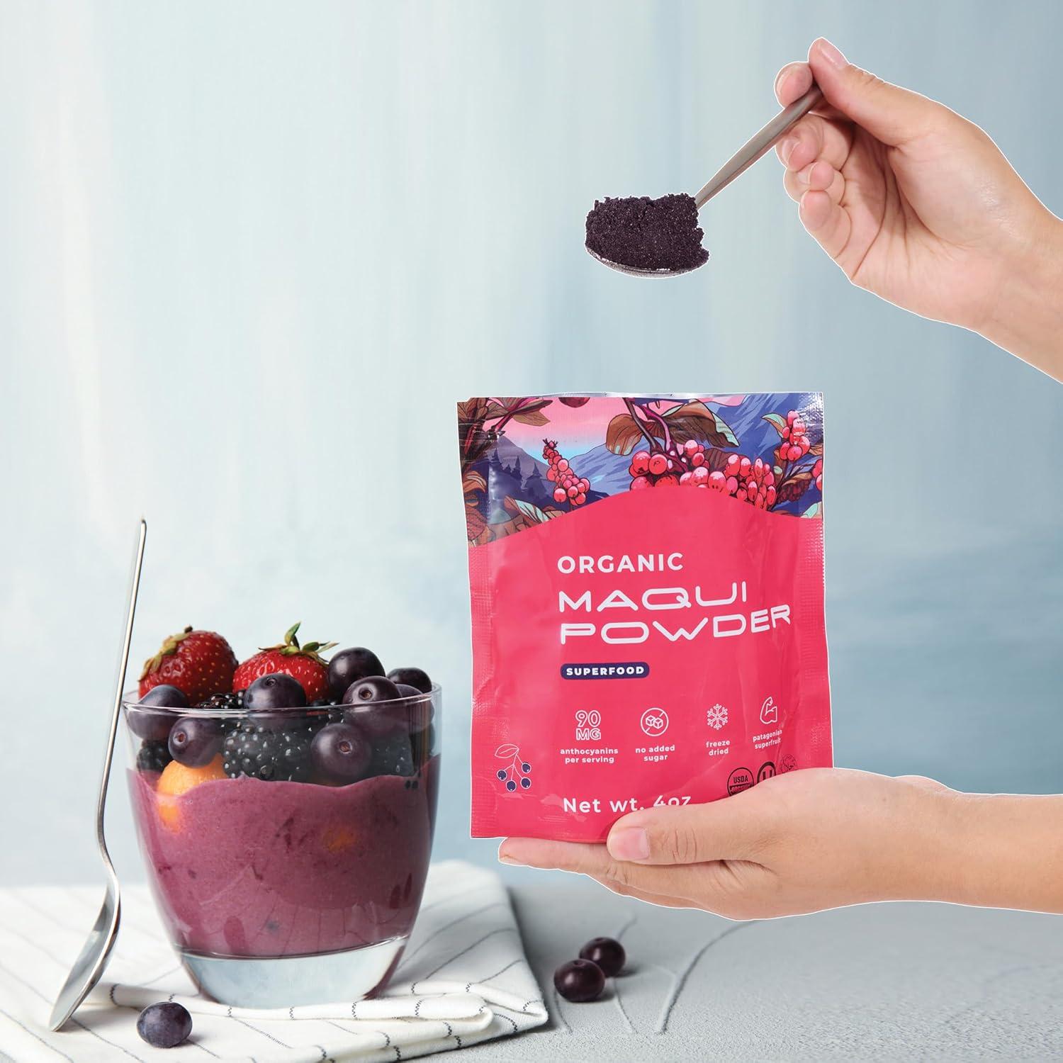 Polvo de Maqui Orgánico Gourmanity 113.4 g - Antioxidantes Puro