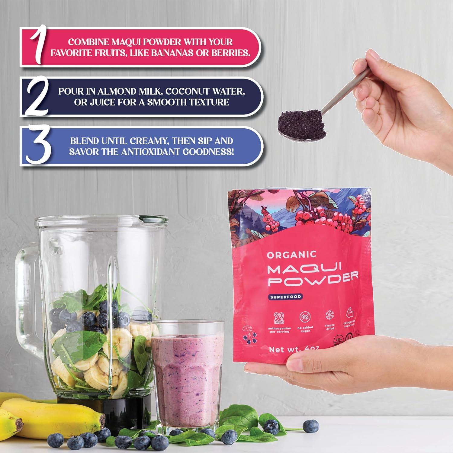 Polvo de Maqui Orgánico Gourmanity 113.4 g - Antioxidantes Puro