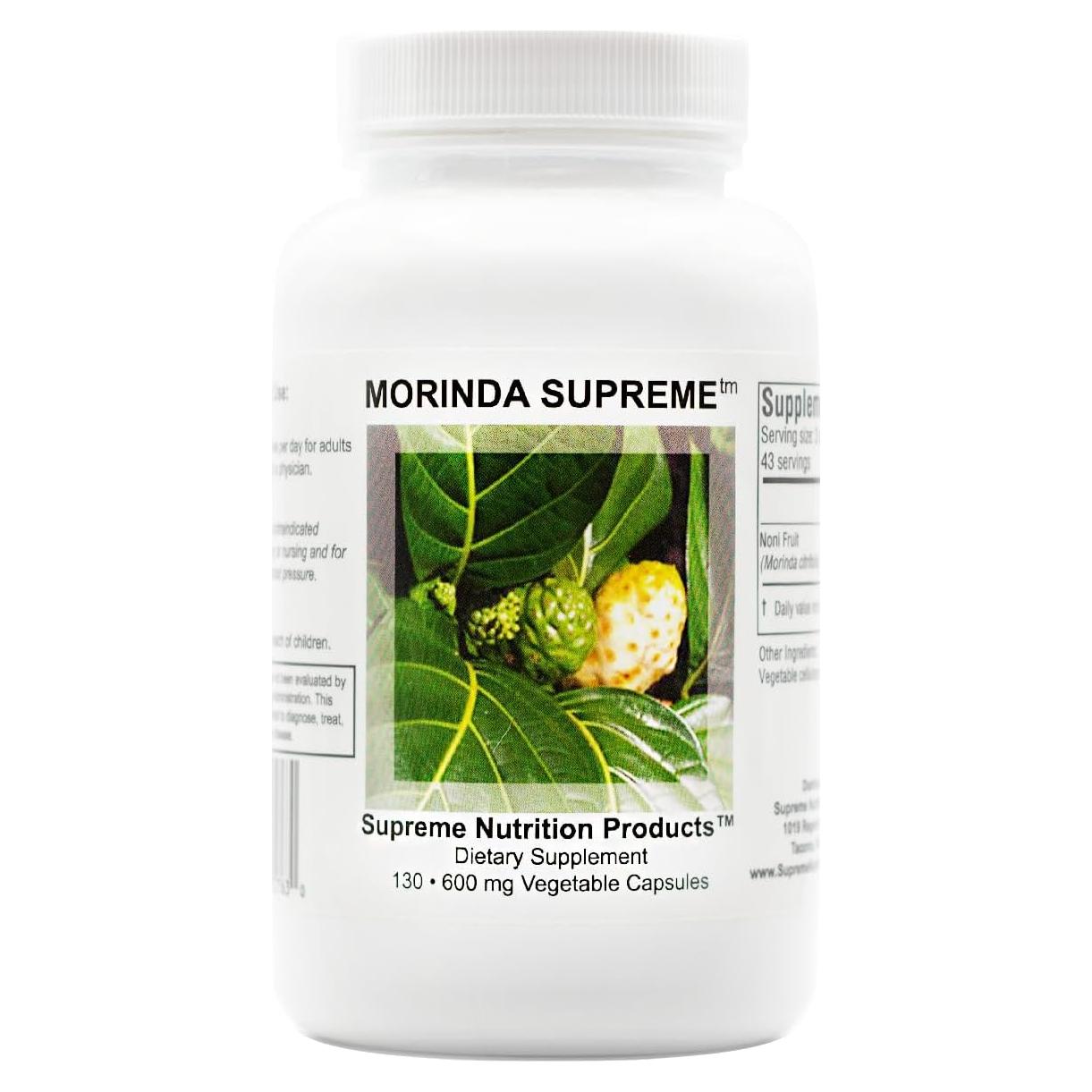 Cápsulas de Noni Morinda Suprema 130 Unidades - Nutrición Suprema