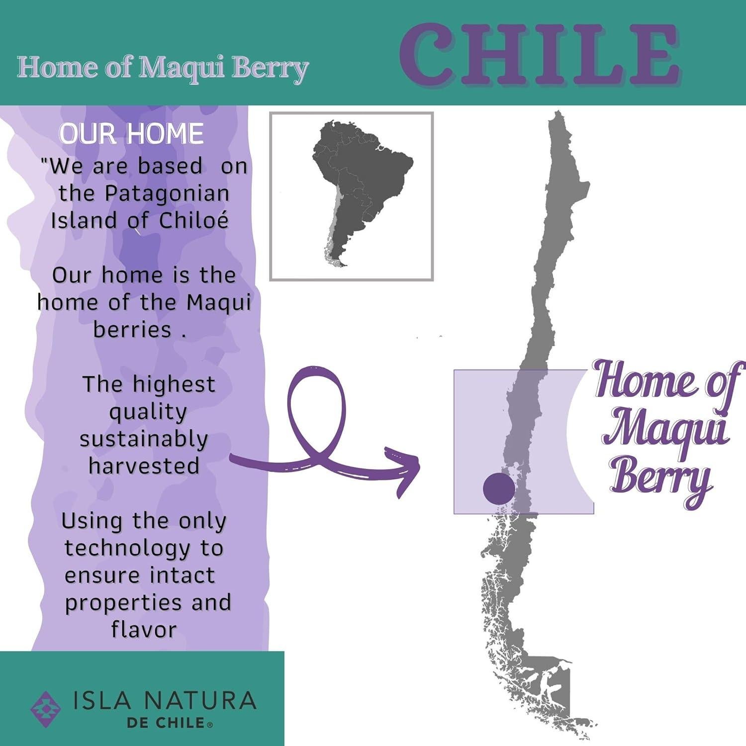 Cápsulas de Baya de Maqui Orgánico Isla Natura 500 mg