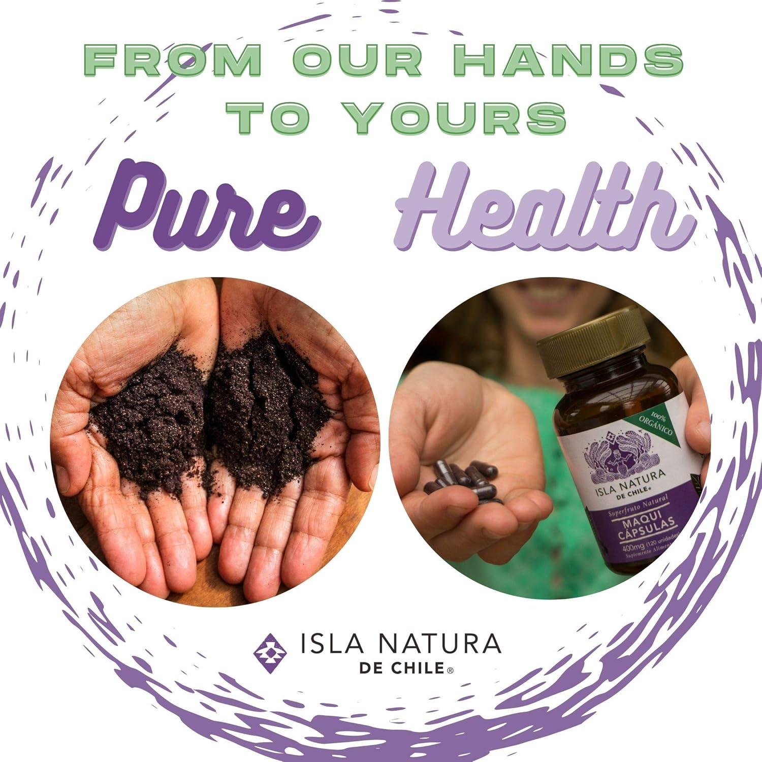 Cápsulas de Baya de Maqui Orgánico Isla Natura 500 mg