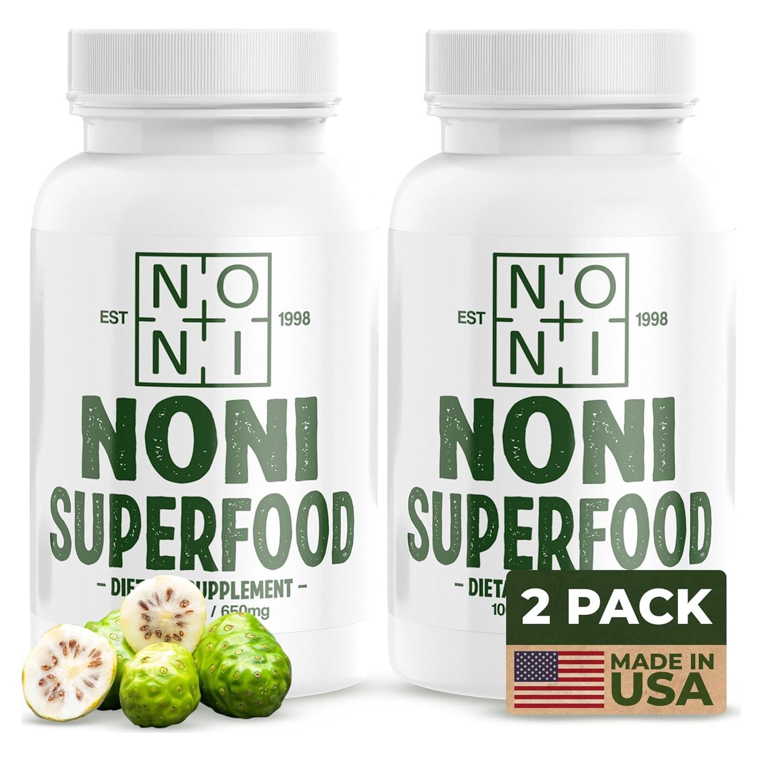 Cápsulas de Noni Sanador 1300mg - 200ct 100% Polvo Puro
