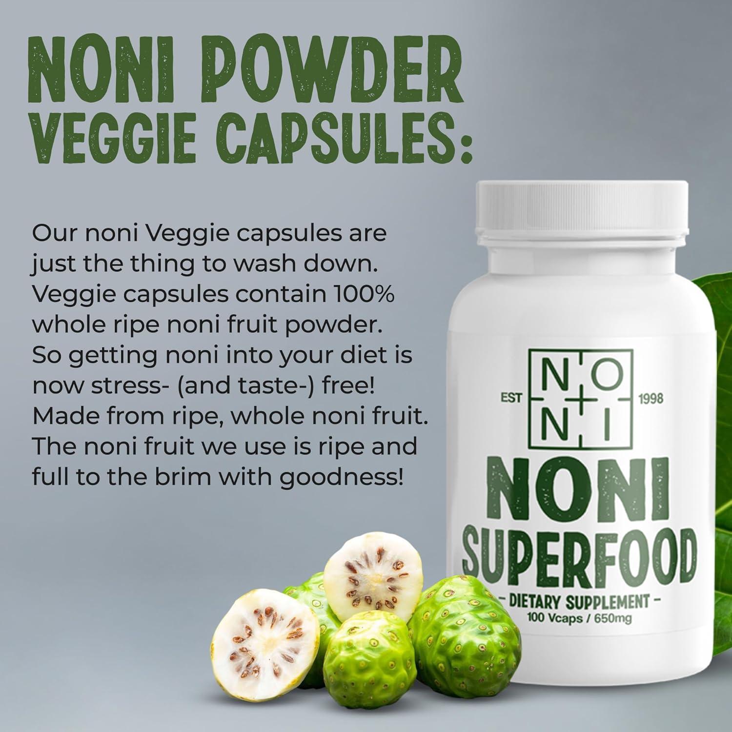 Cápsulas de Noni Sanador 1300mg - 200ct 100% Polvo Puro