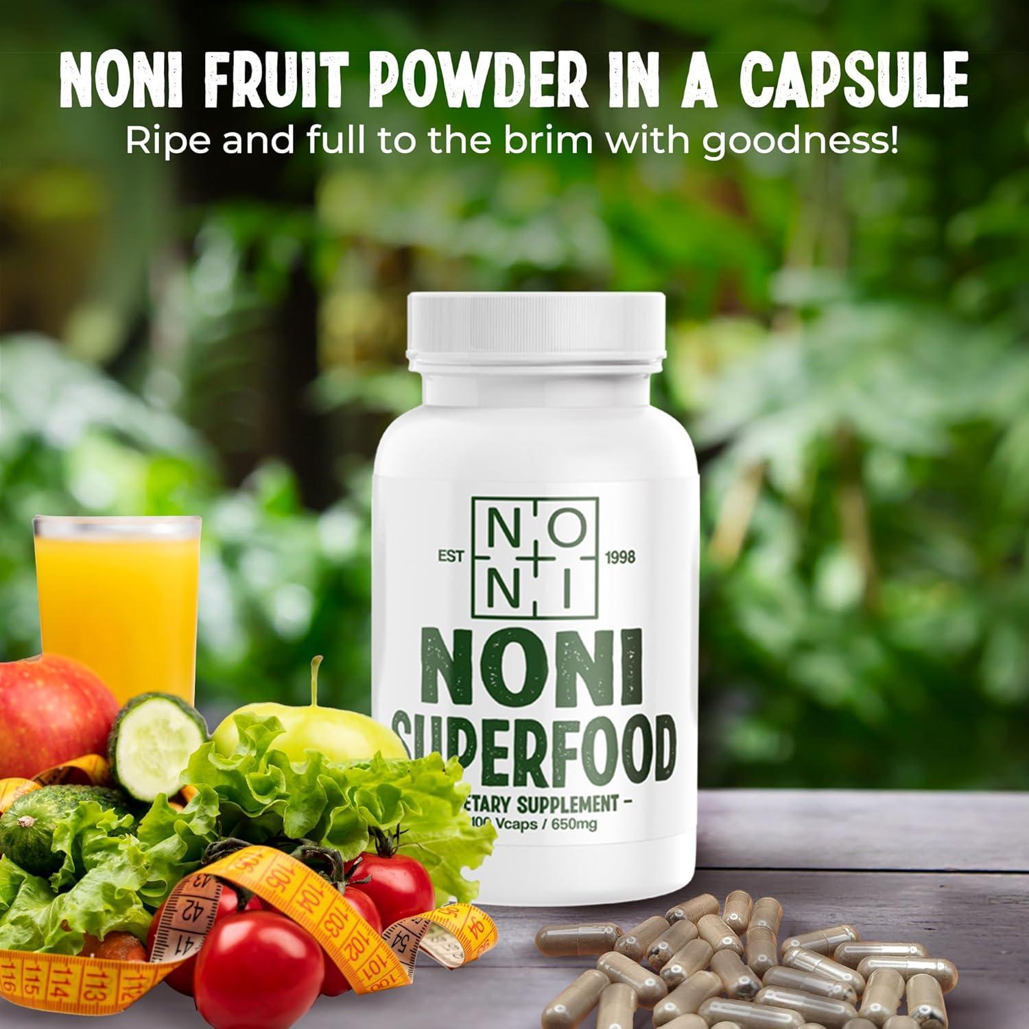 Cápsulas de Noni Sanador 1300mg - 200ct 100% Polvo Puro