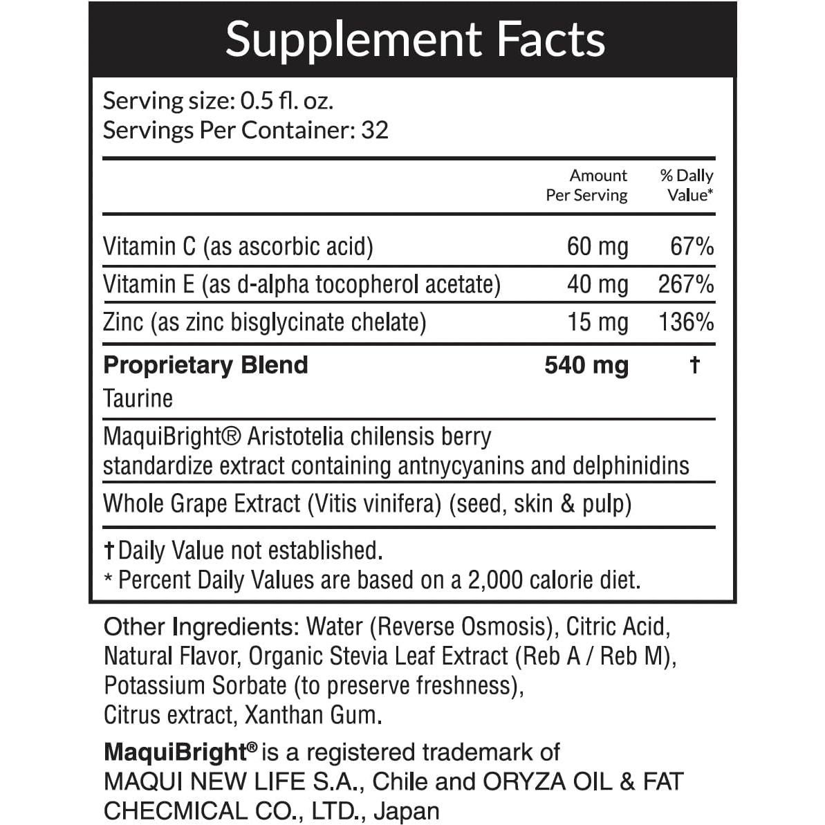 Vitaminas Líquidas para los Ojos Pasi&oacute;n 4 Salud - Cuidado Ocular Premium con Baya Maqui - 30 Días