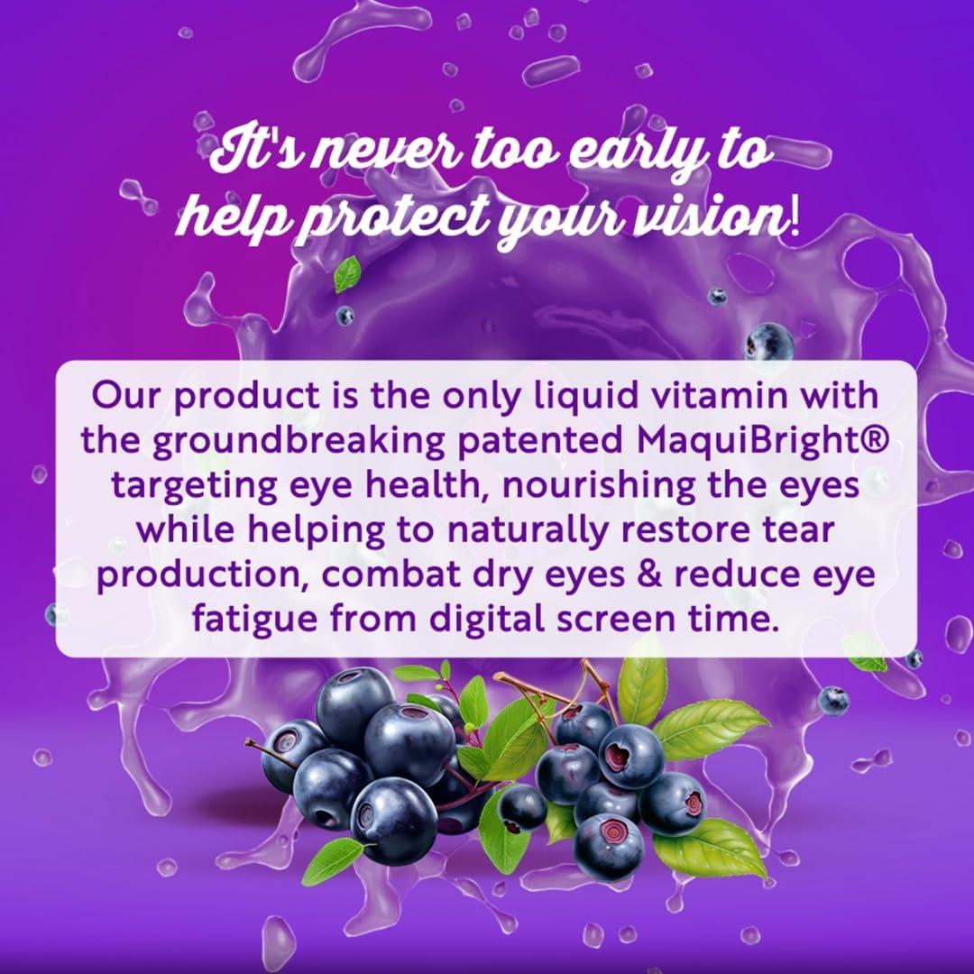 Vitaminas Líquidas para los Ojos Pasi&oacute;n 4 Salud - Cuidado Ocular Premium con Baya Maqui - 30 Días