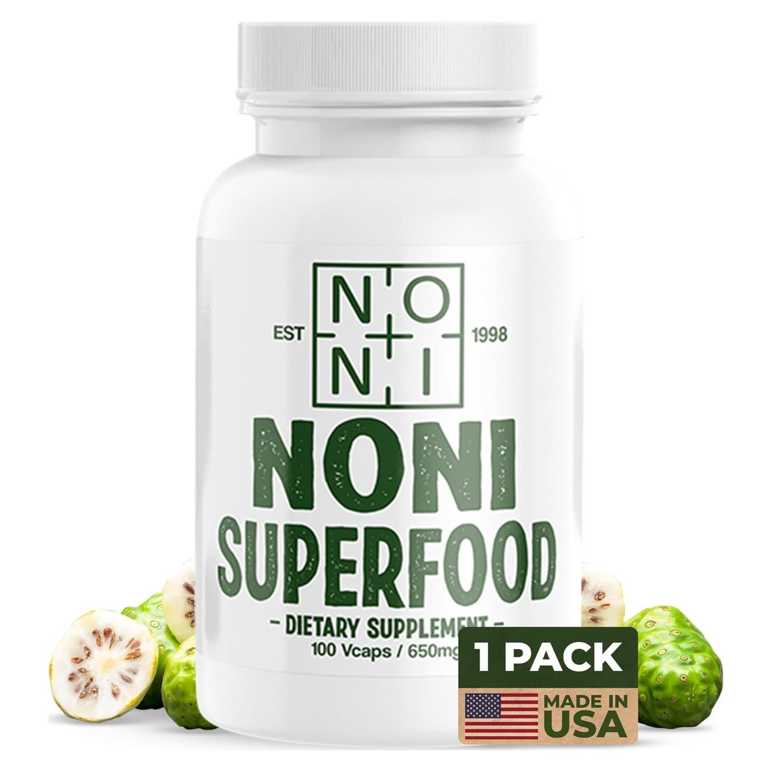 Cápsulas de Noni Sanador 650mg 100% Polvo Puro 100ct