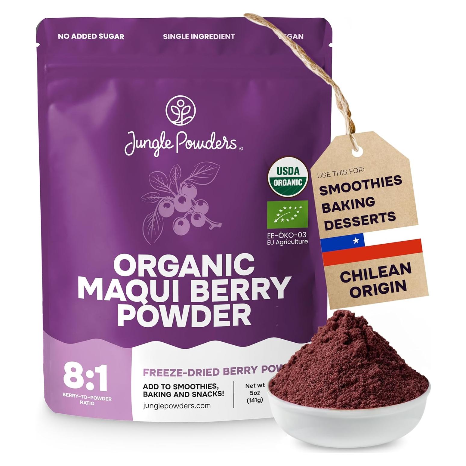 Polvo de Maqui Berry Orgánico Jungle Powders 142g - Antioxidante