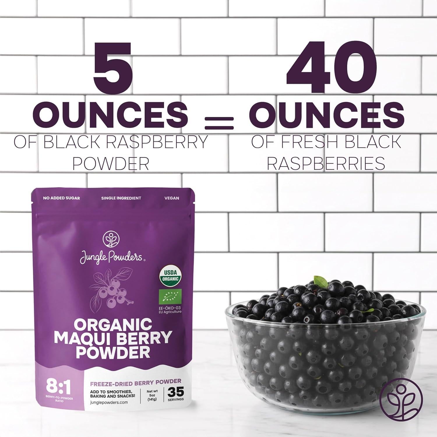 Polvo de Maqui Berry Orgánico Jungle Powders 142g - Antioxidante