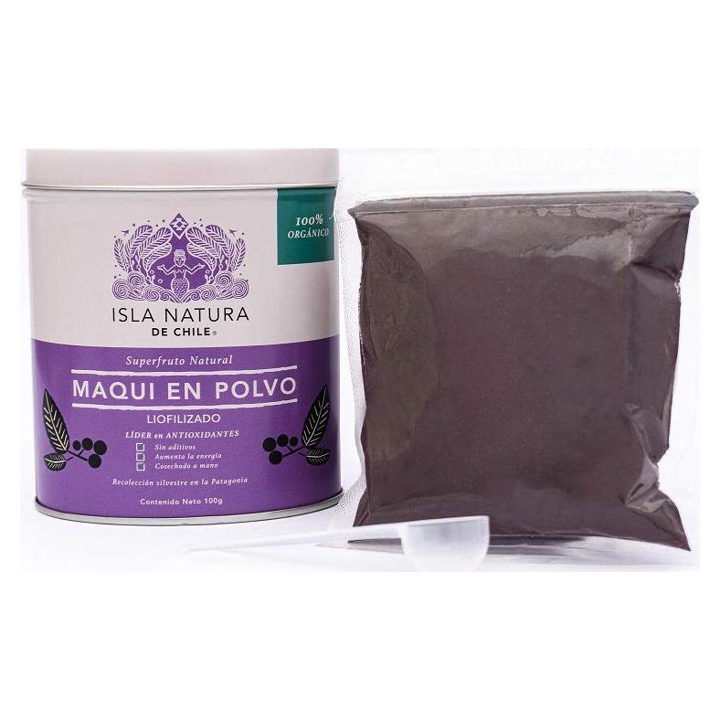 Polvo de Maqui Berry Orgánico Isla Natura 99.22g Liofilizado