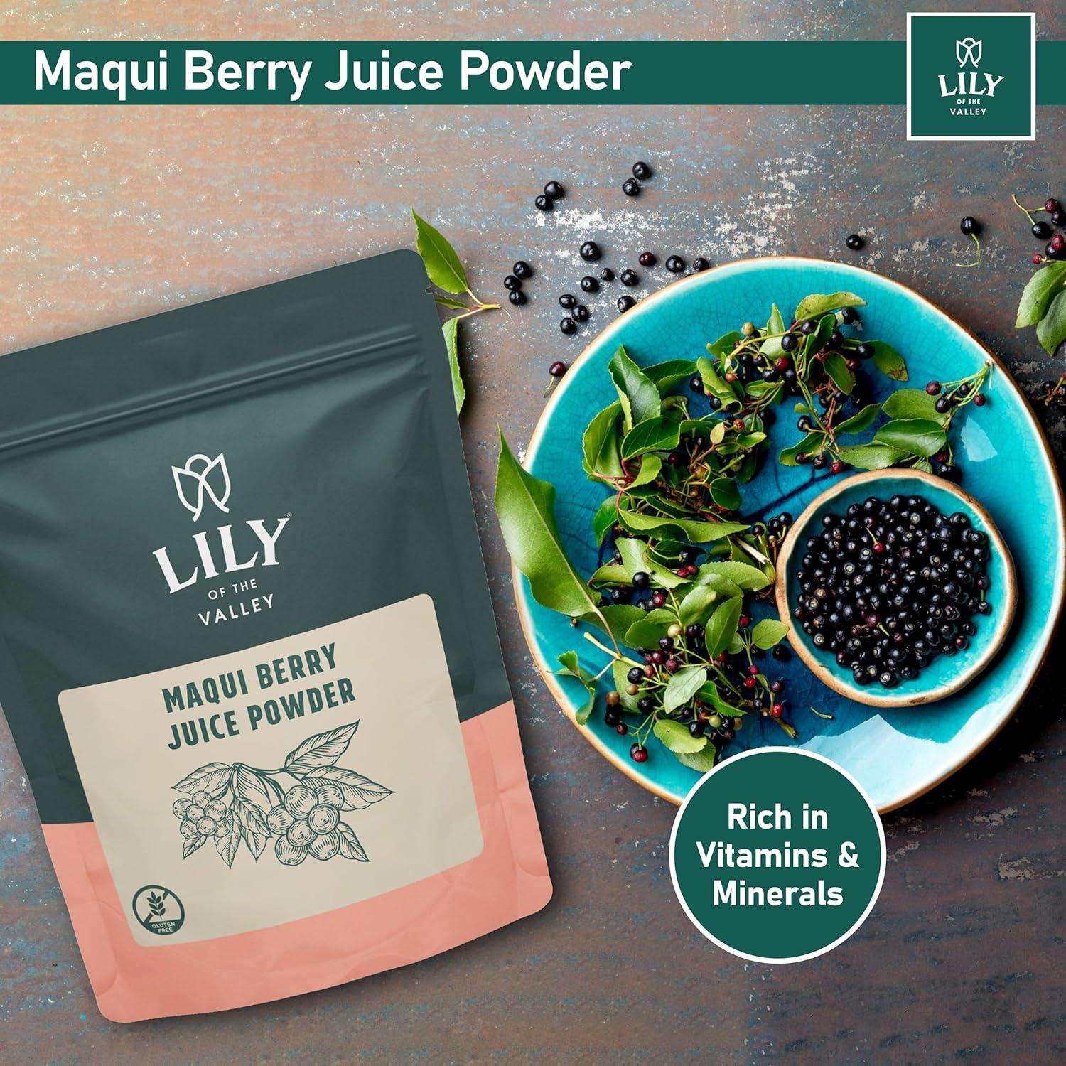 Jugo en polvo de baya Maqui Lirio del Valle - 113g - Vegano y sin gluten