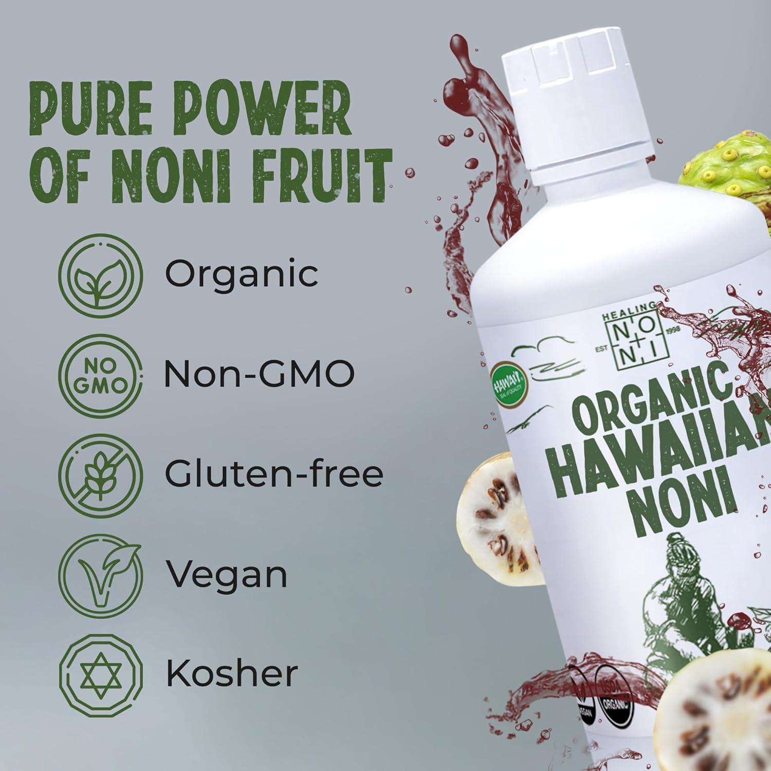 Jugo de Noni Orgánico 100% Puro Noni Sanador 946ml