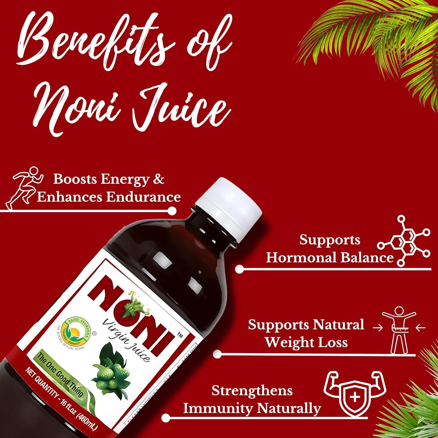 Jugo de Noni Virgen 480ml BASIC AYURVEDA | Orgánico y Natural