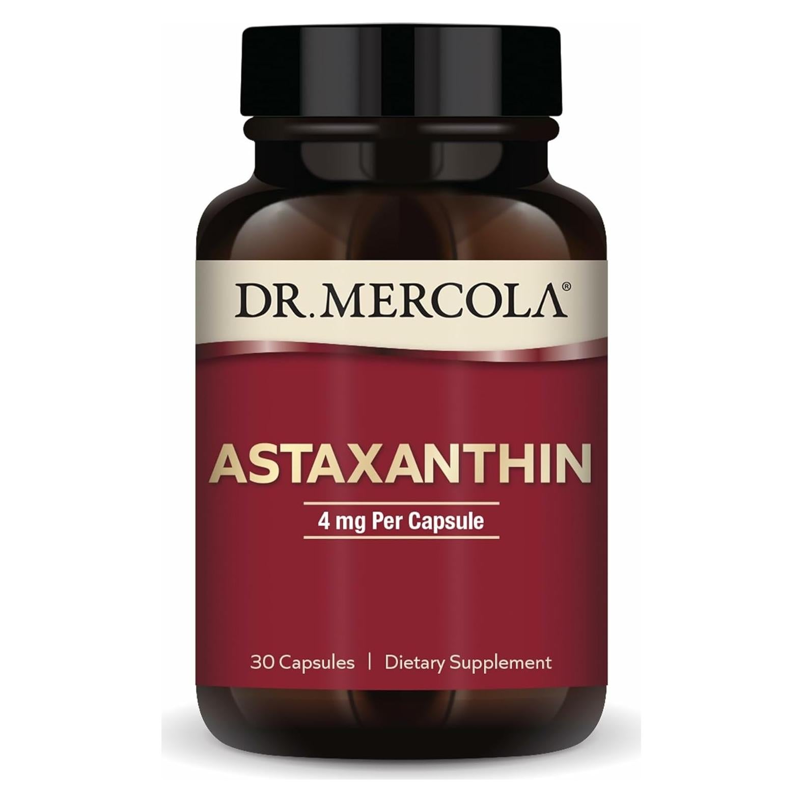 Astaxantina Orgánica Dr. Mercola 4 mg - 30 Cápsulas Antioxidantes