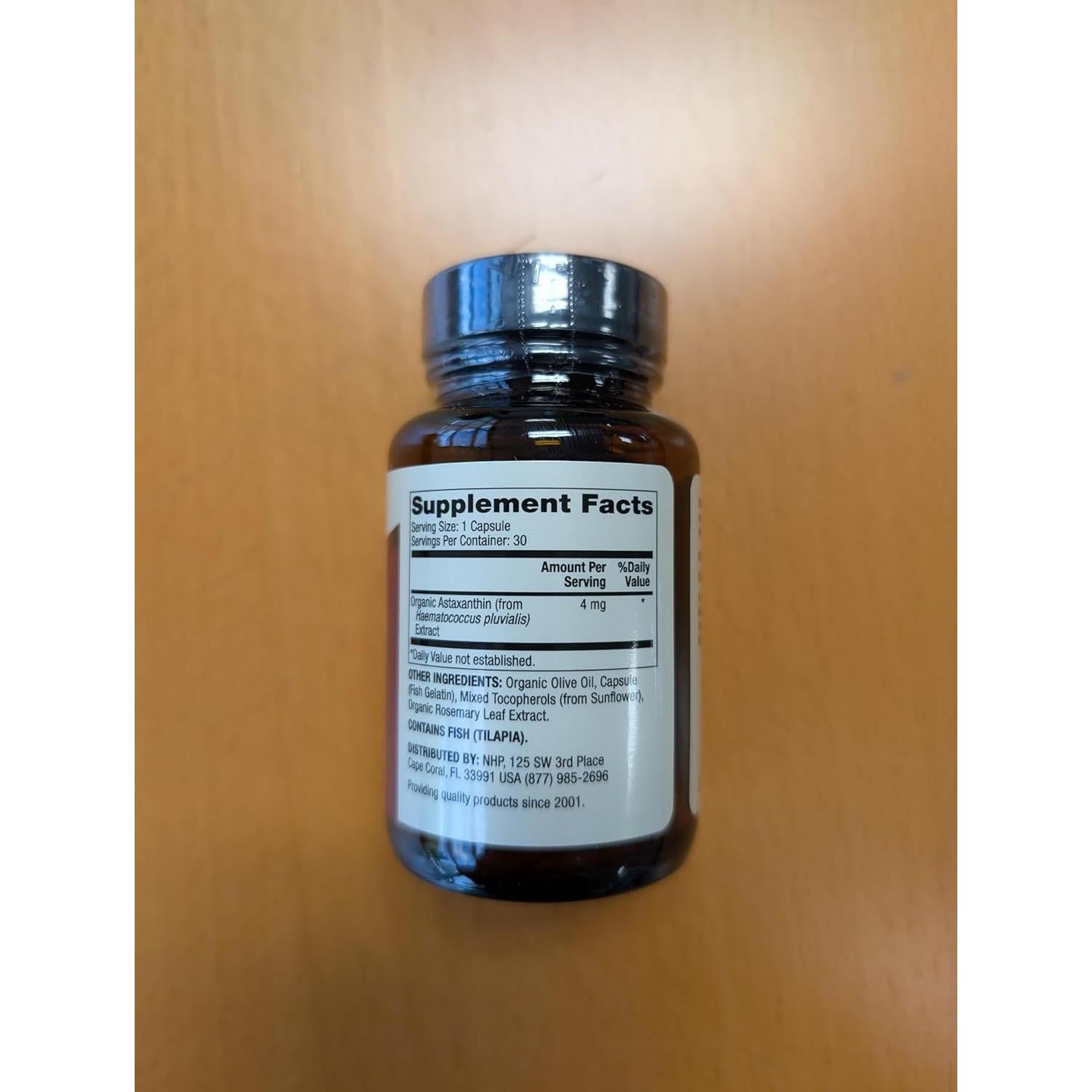 Astaxantina Orgánica Dr. Mercola 4 mg - 30 Cápsulas Antioxidantes