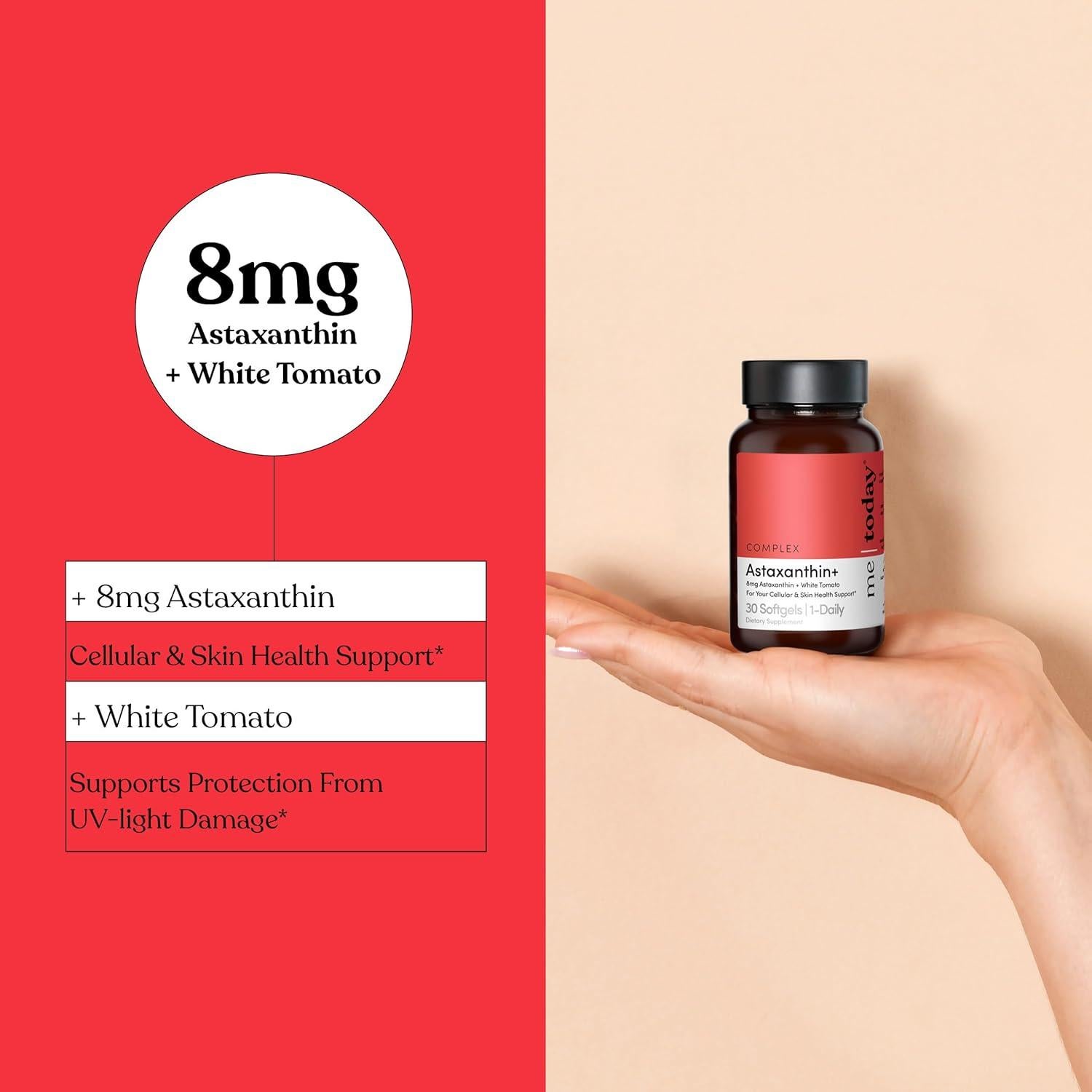 Suplemento Antioxidante Astaxantina 8mg Me Today - 30 Cápsulas