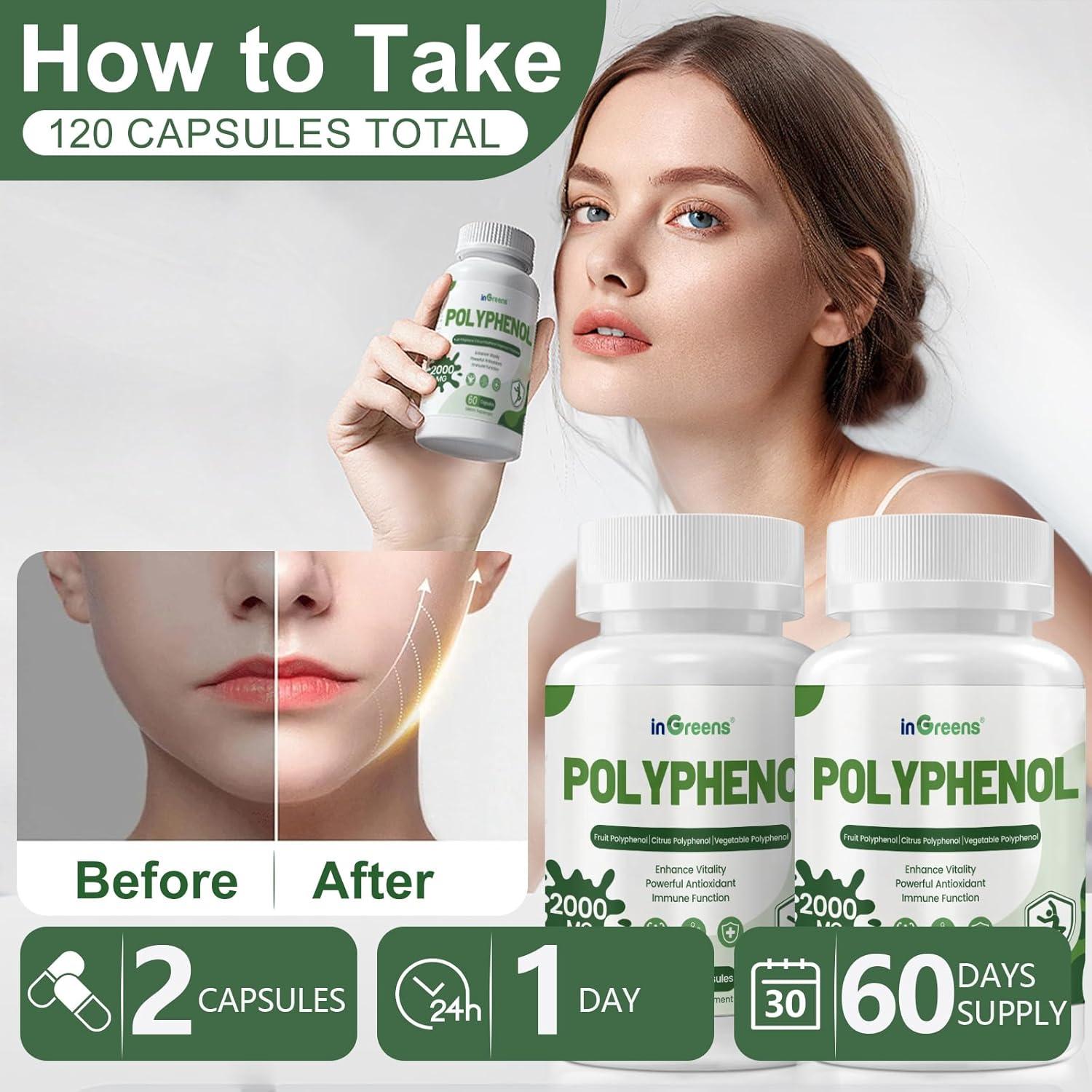 Suplemento de Polifenoles 2000mg NEWLIFE ORGIN 120 Cápsulas