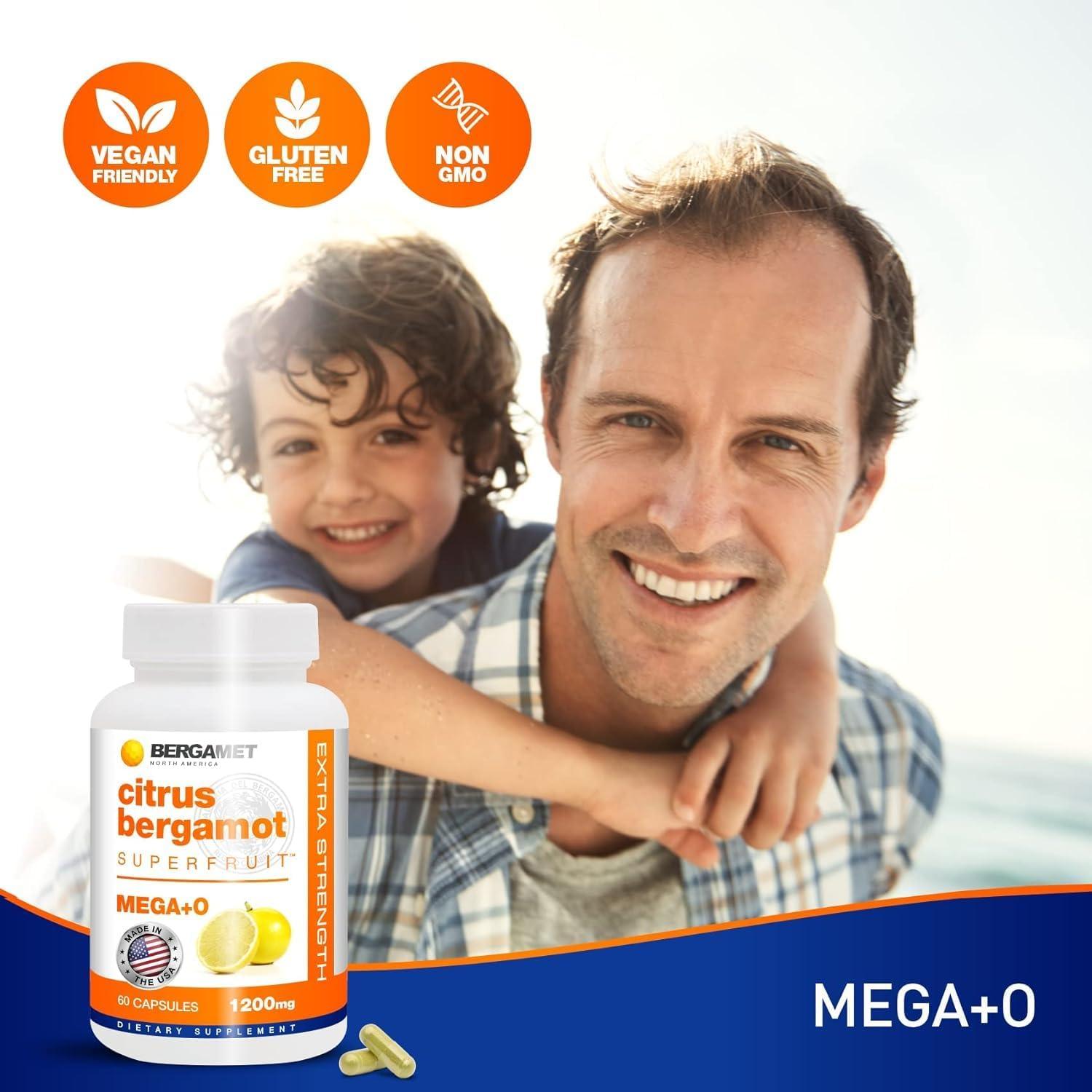 Suplemento de Bergamota Cítrica BergaMet 1200mg 120 Cápsulas