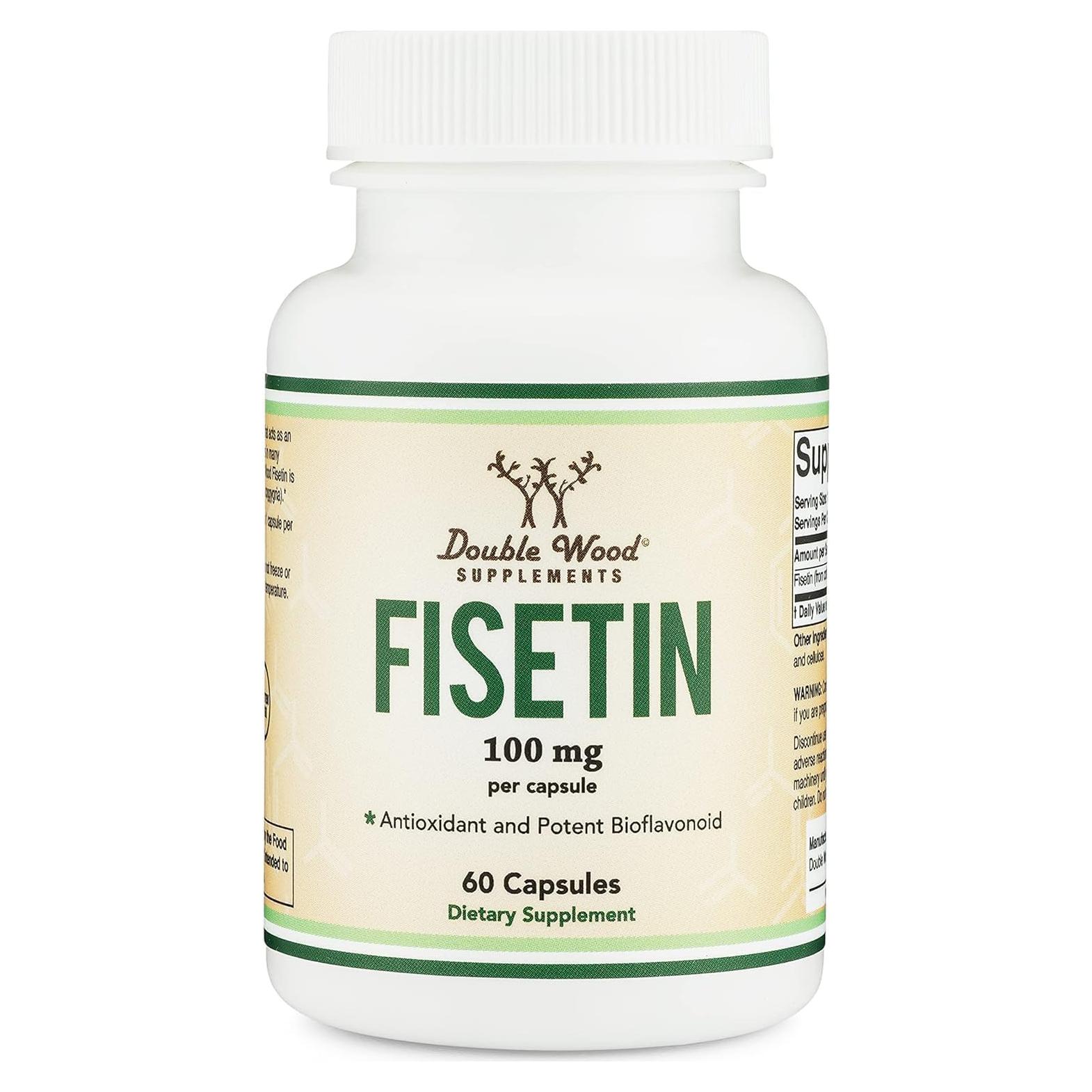 Suplemento de Fisetina 100mg Double Wood - 60 Cápsulas