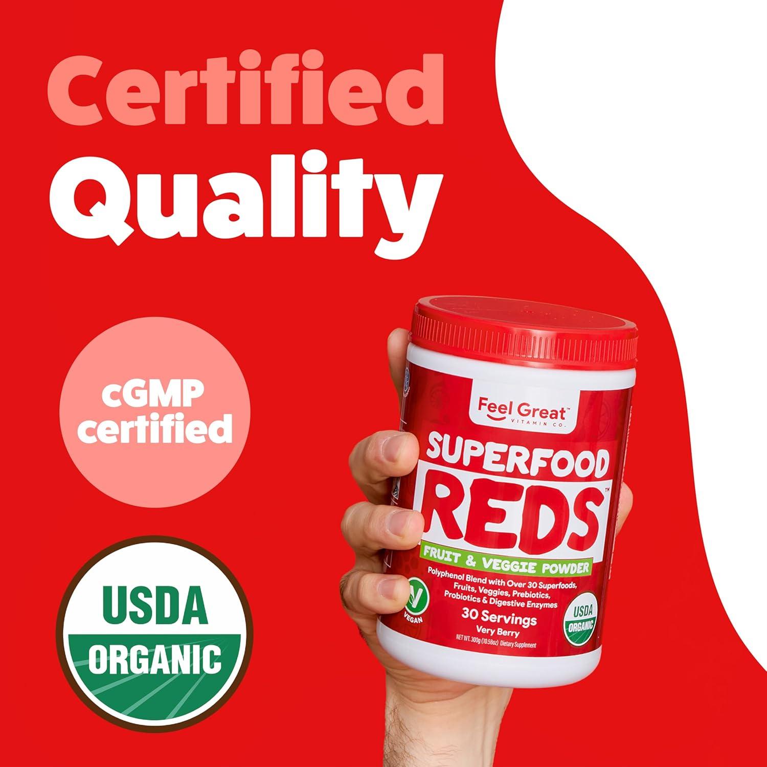 Polvo Orgánico de Superalimentos Rojos Feel Great 300g