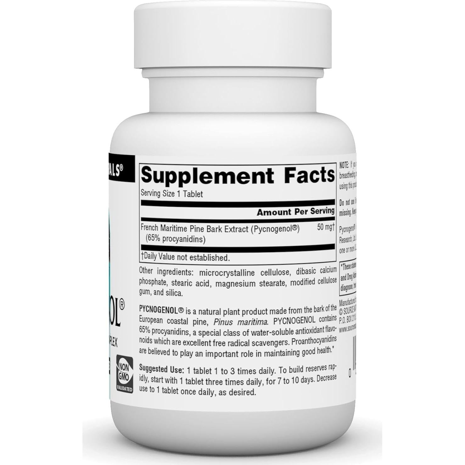 Source Naturals Pycnogenol 50 mg - 60 Tabletas Antioxidantes