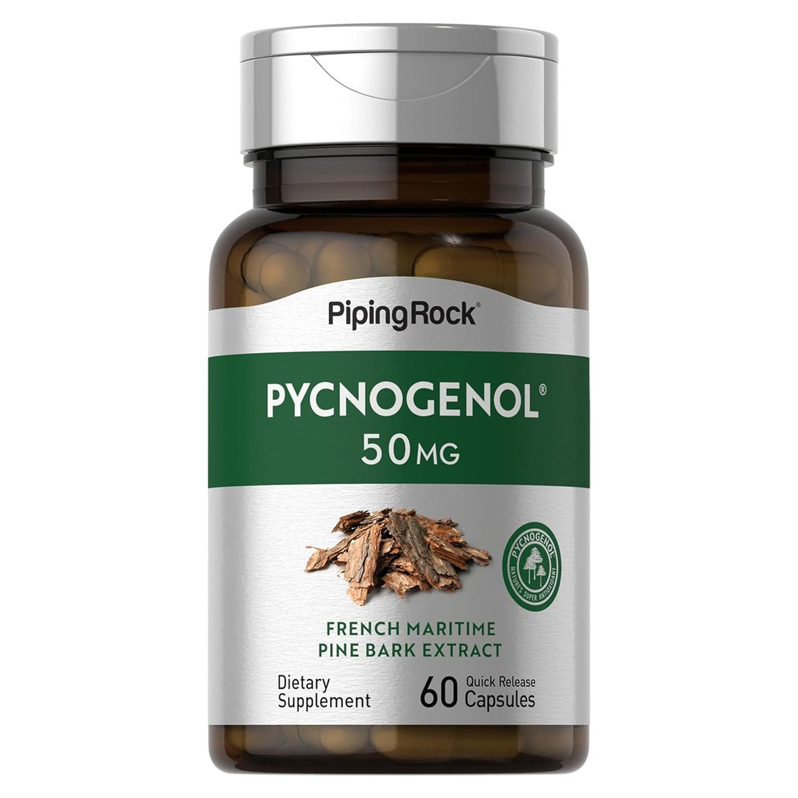 Suplemento Pycnogenol Piping Rock 50 mg 60 Cápsulas No OGM