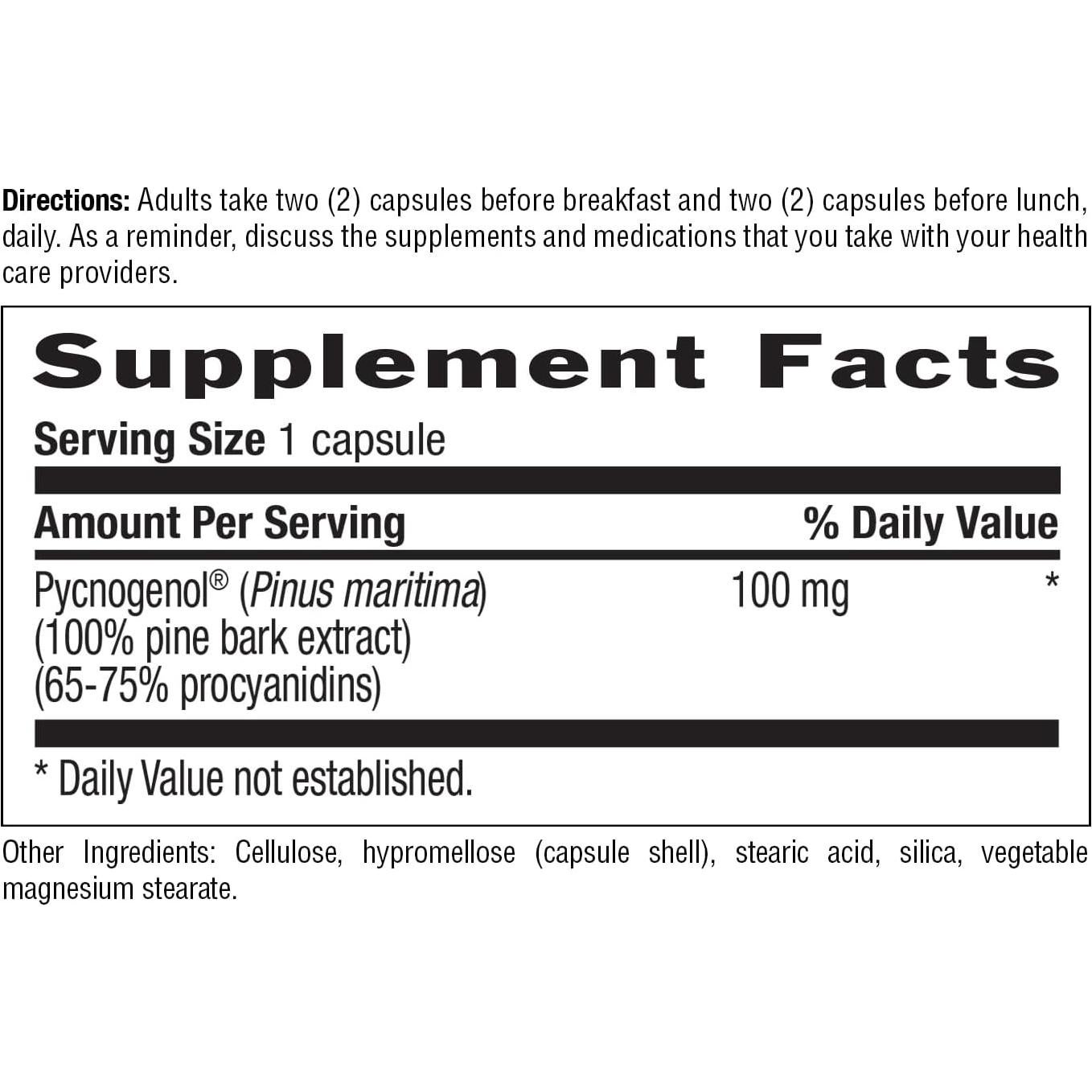 Suplemento Antioxidante Pycnogenol 100mg Country Life - 30 Cápsulas