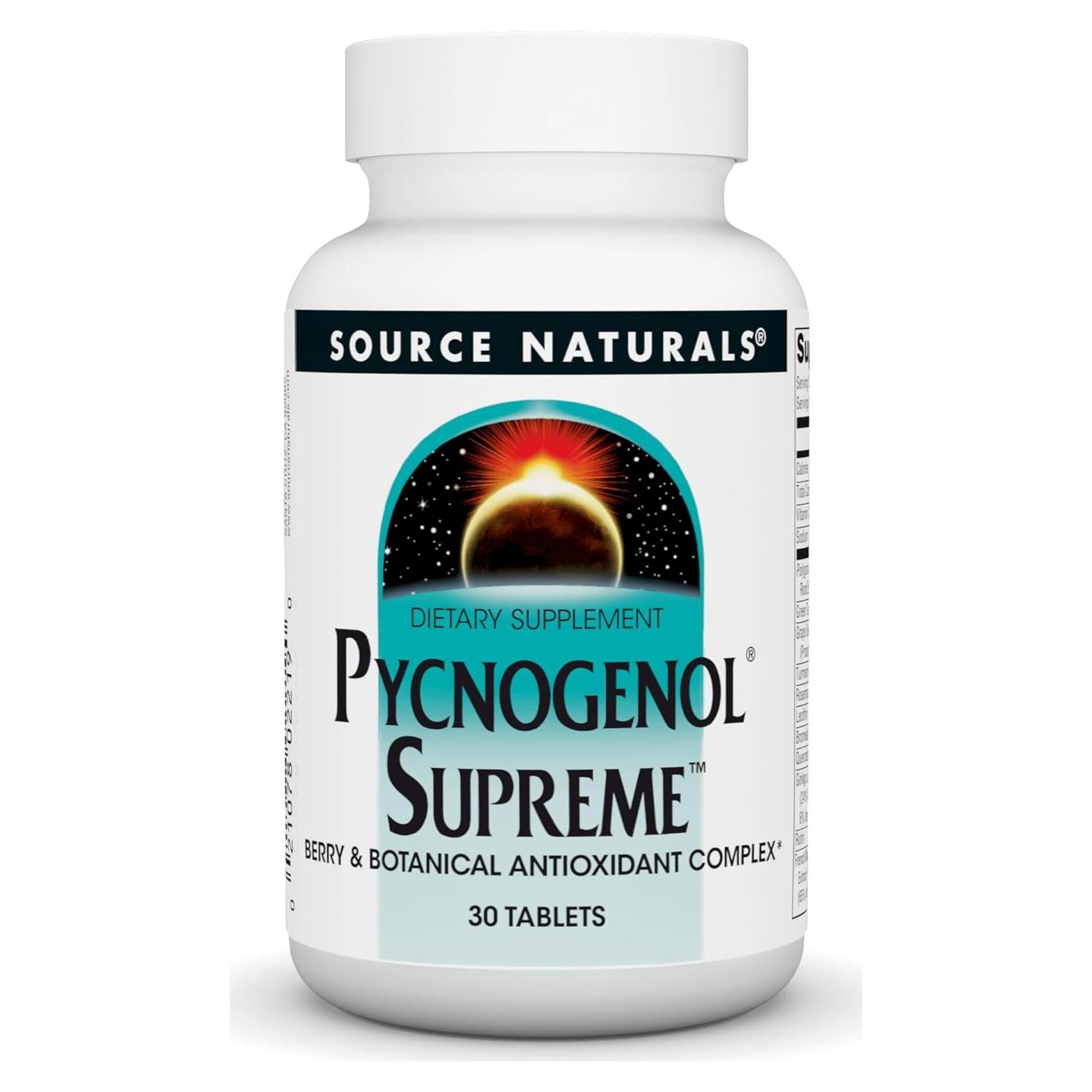 Suplemento Antioxidante Pycnogenol Source Naturals 30 Tabletas