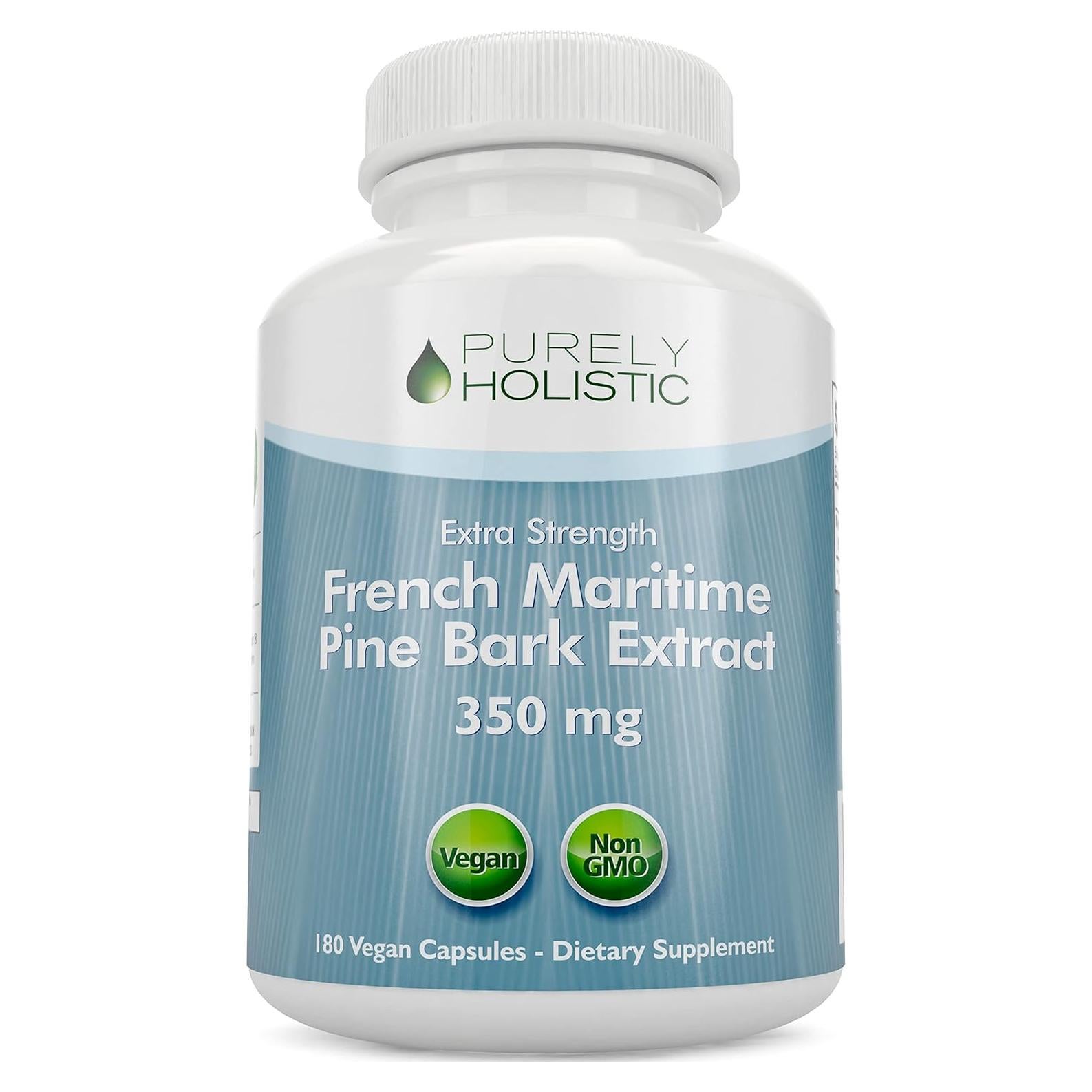 Extracto de Corteza de Pino Purely Holistic 350mg 180 Cápsulas Veganas - 95% Proantocianidinas