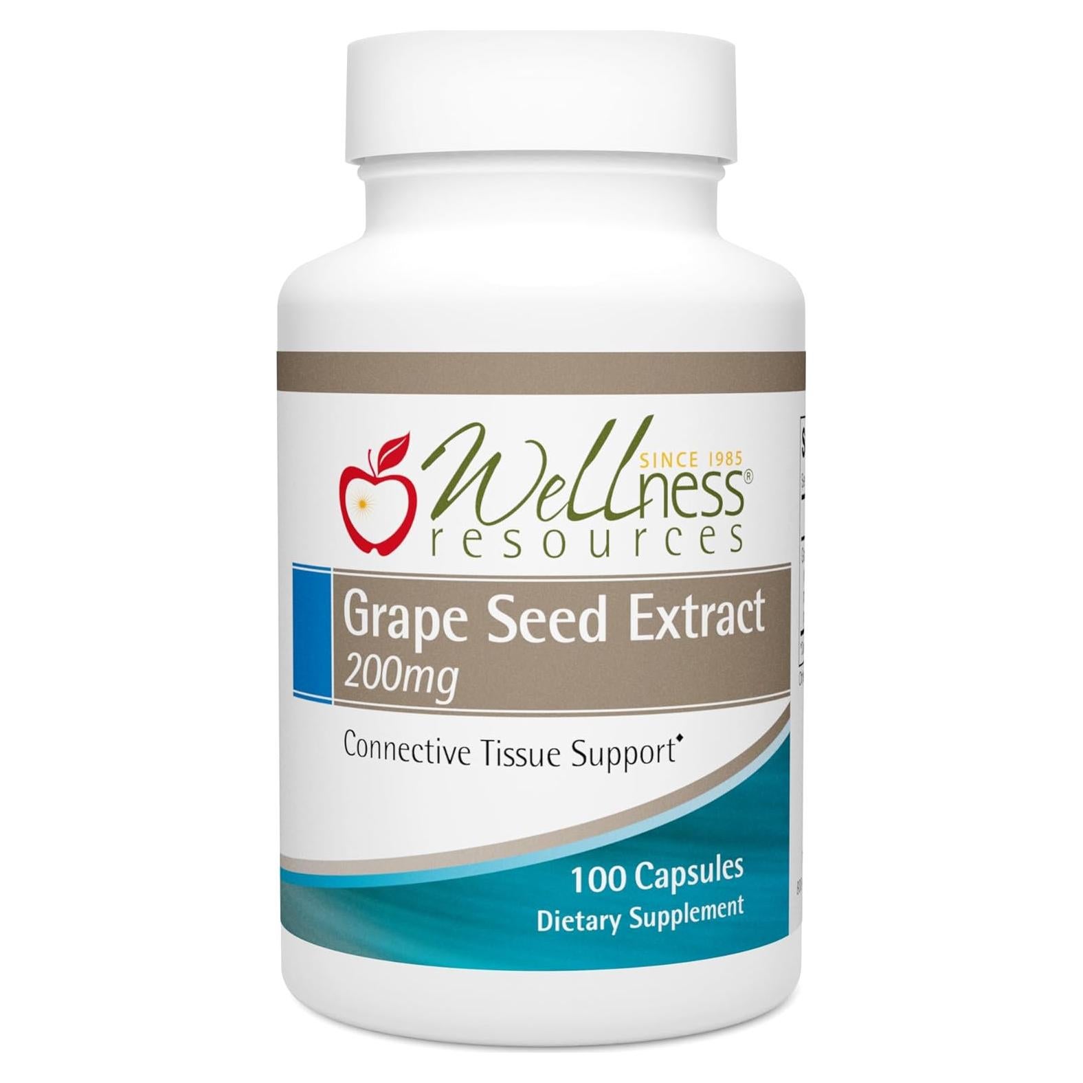 Suplemento de Semilla de Uva Wellness Resources 200mg 100 Cápsulas