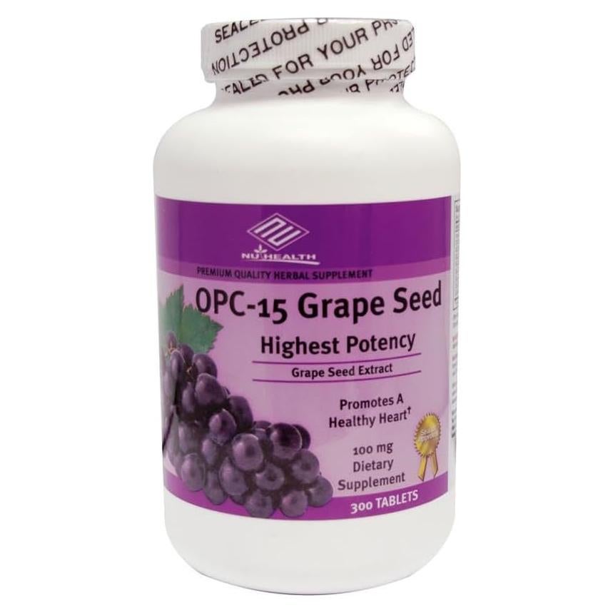 Extracto de Semilla de Uva OPC-15 100 mg 300 Tabletas Antioxidante