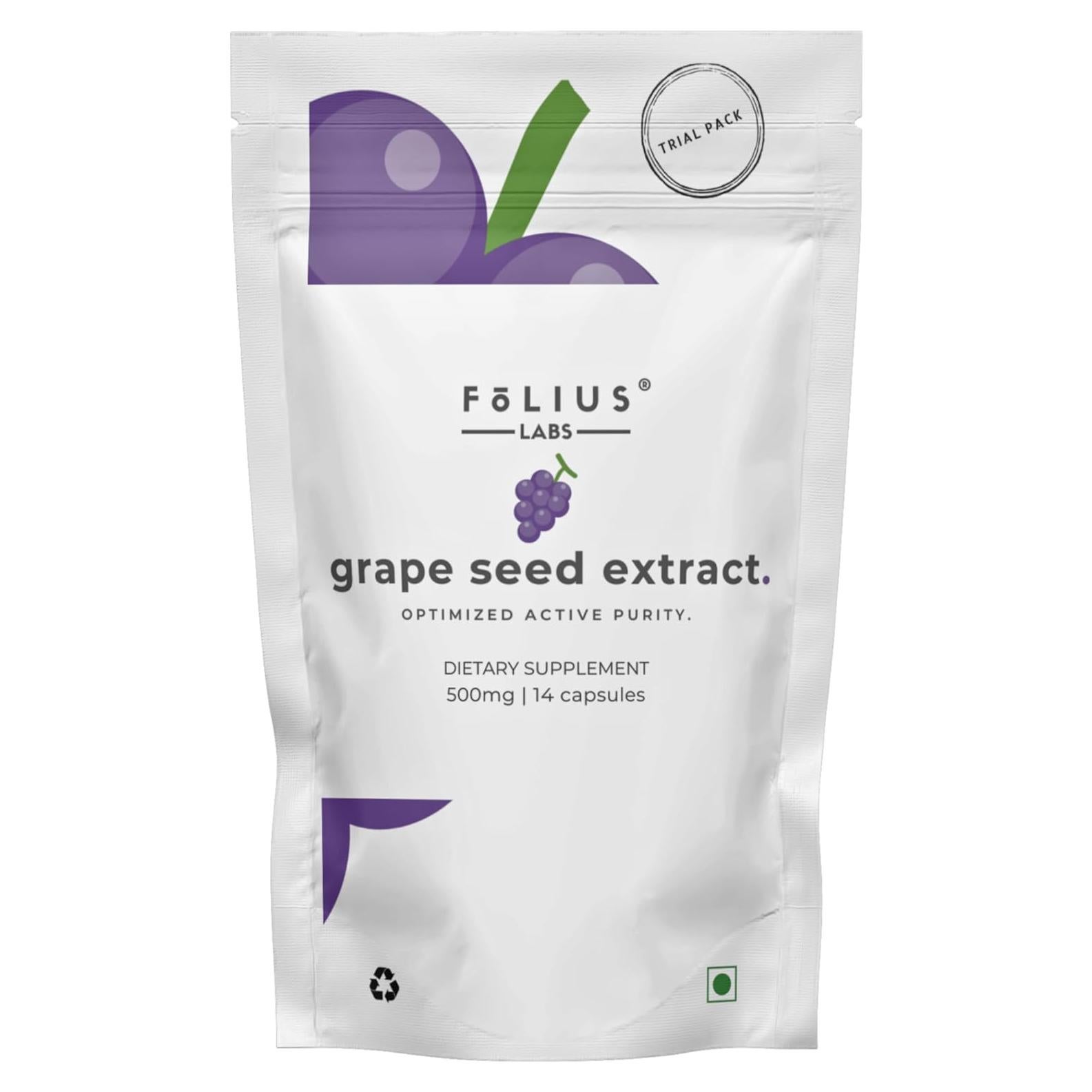 Extracto de Semilla de Uva 500mg FOLIUS LABS - 95% OPCs