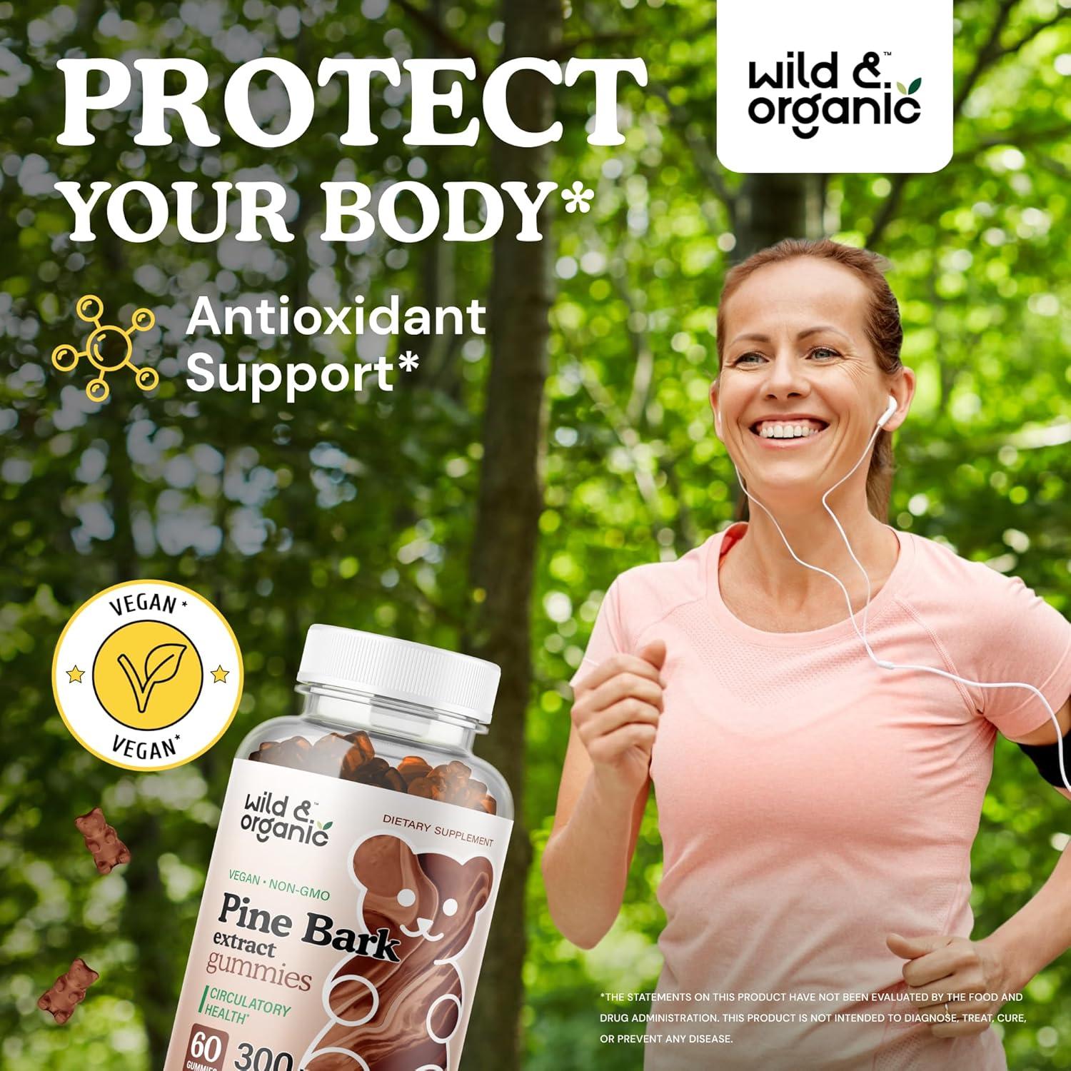 Gominolas Antioxidantes de Corteza de Pino Wild & Organic 300mg - 60 Unidades