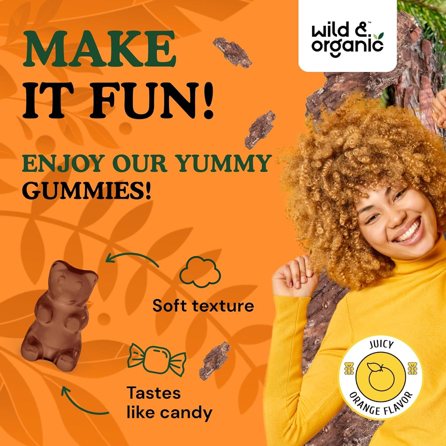 Gominolas Antioxidantes de Corteza de Pino Wild & Organic 300mg - 60 Unidades