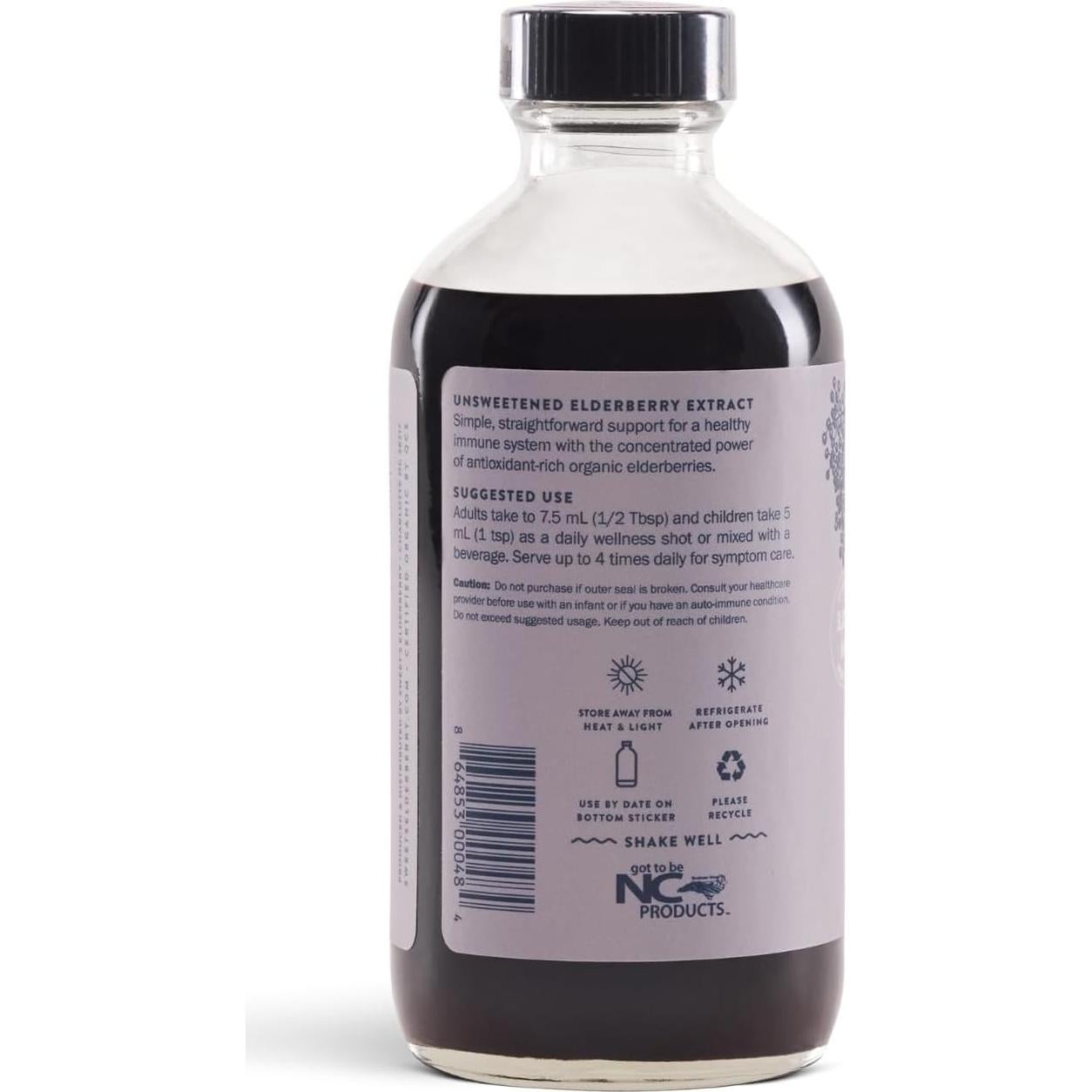 Extracto de Saúco Orgánico Sweet 236.6 ml Sin Azúcar Vegano