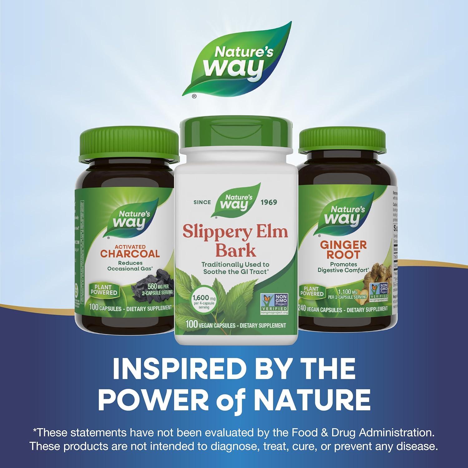 Corteza de Olmo Resbaladizo Nature's Way 100 Cápsulas Veganas