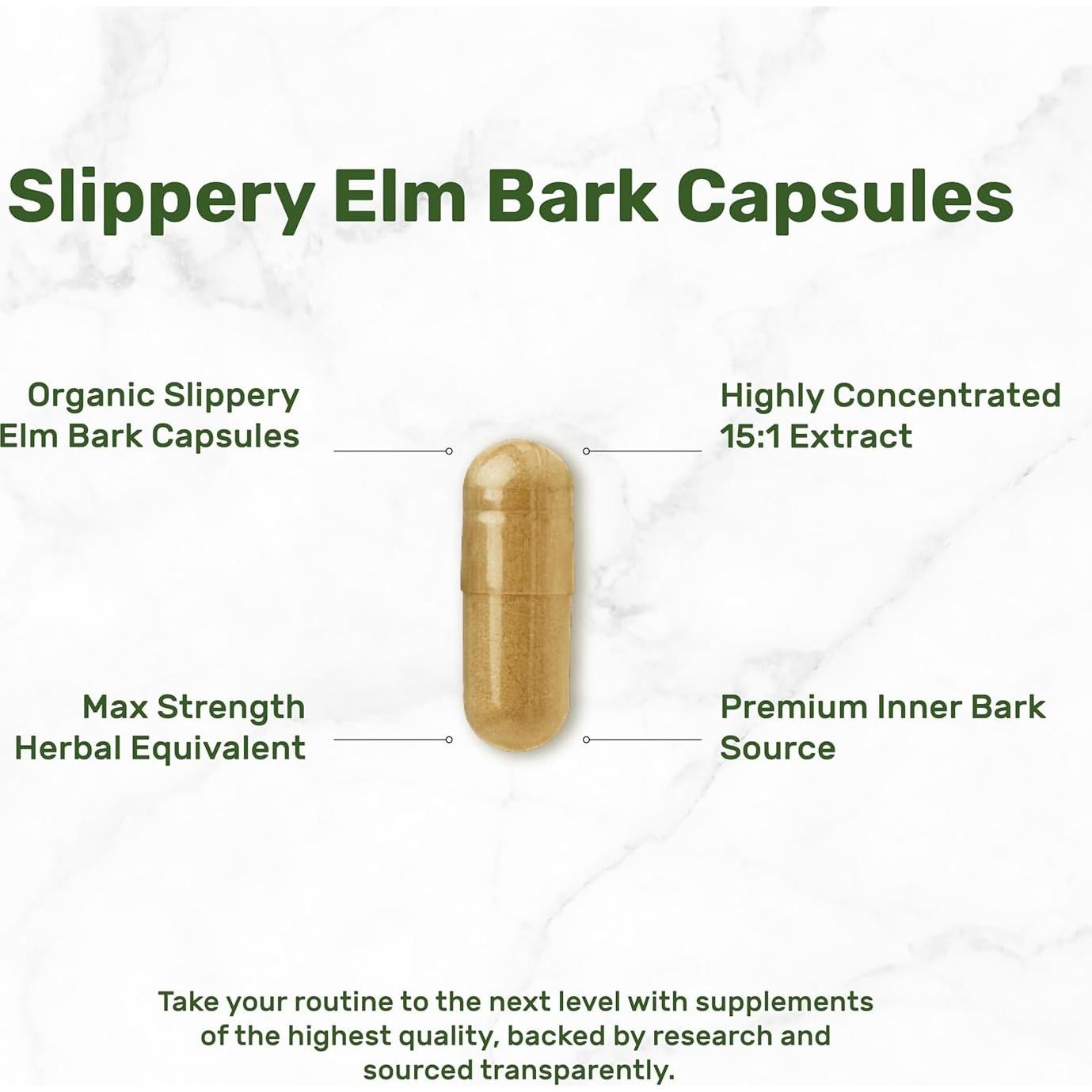 Cápsulas de Olmo Resbaladizo Deal Supplement 300 Unidades - Alivio Natural de Garganta