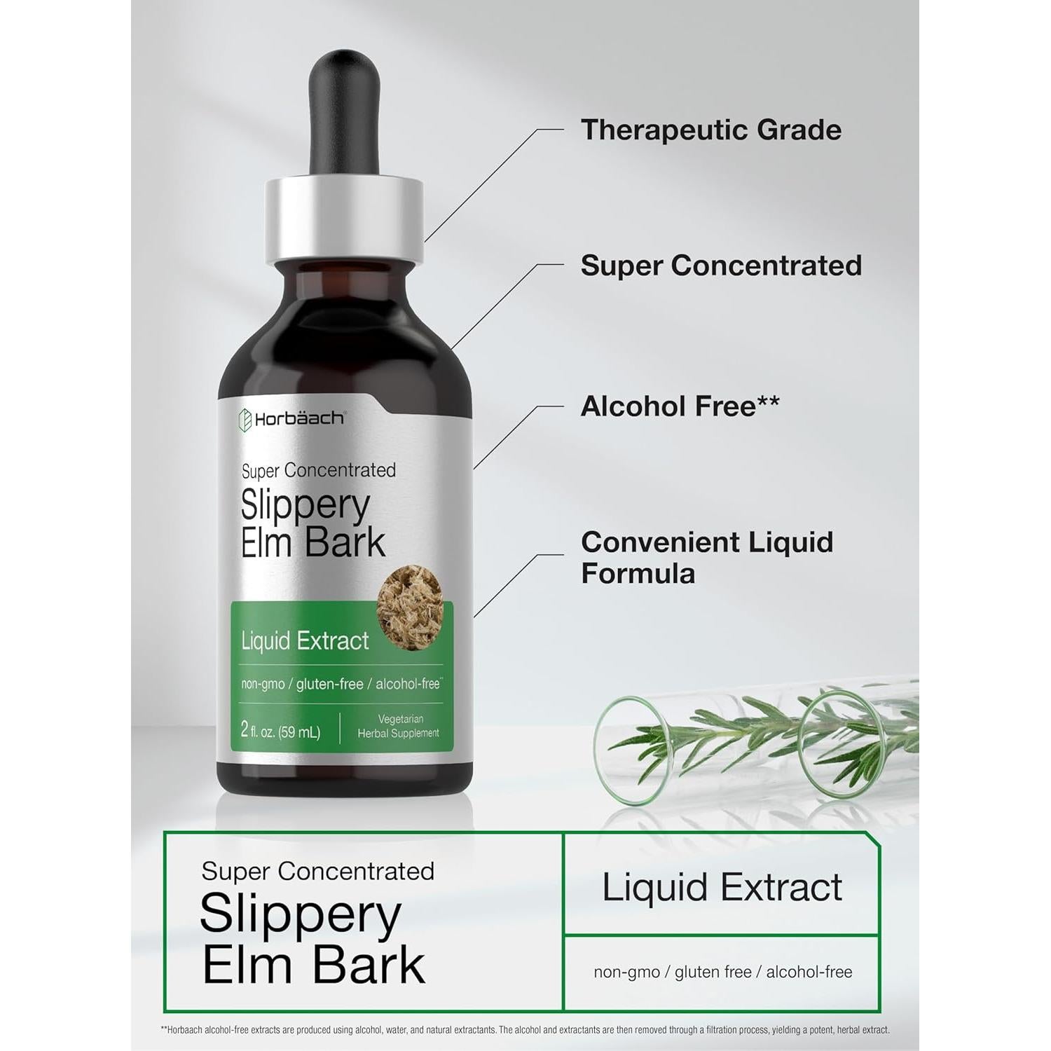 Gotas Líquidas de Olmo Resbaladizo Horbaach 59 ml - Extracto Vegetariano